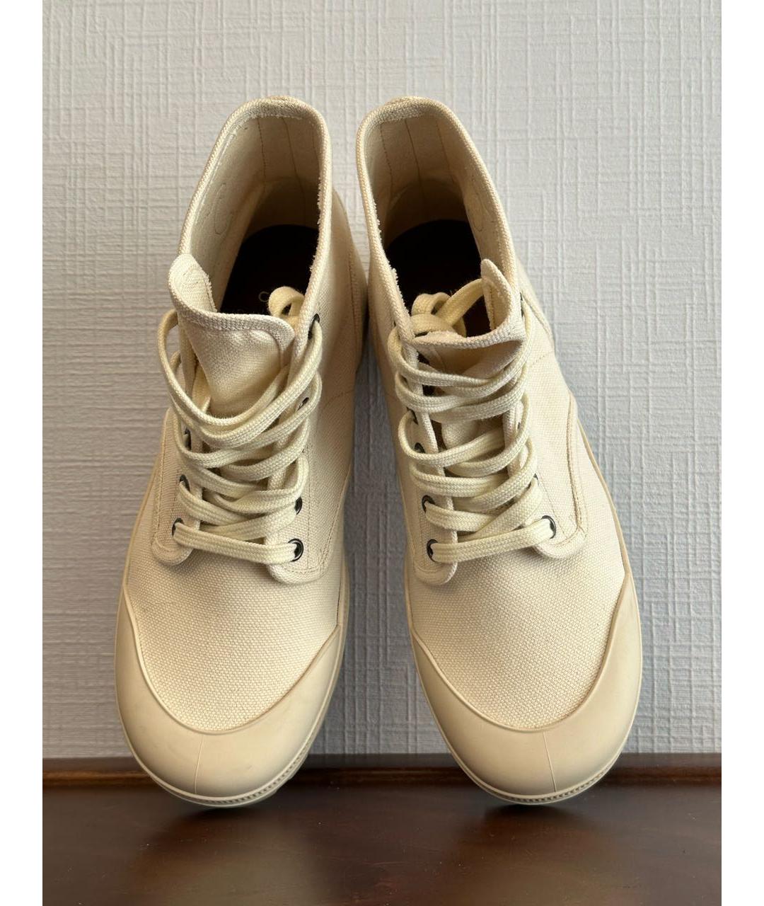 CELINE PRE-OWNED Белые текстильные ботинки, фото 3