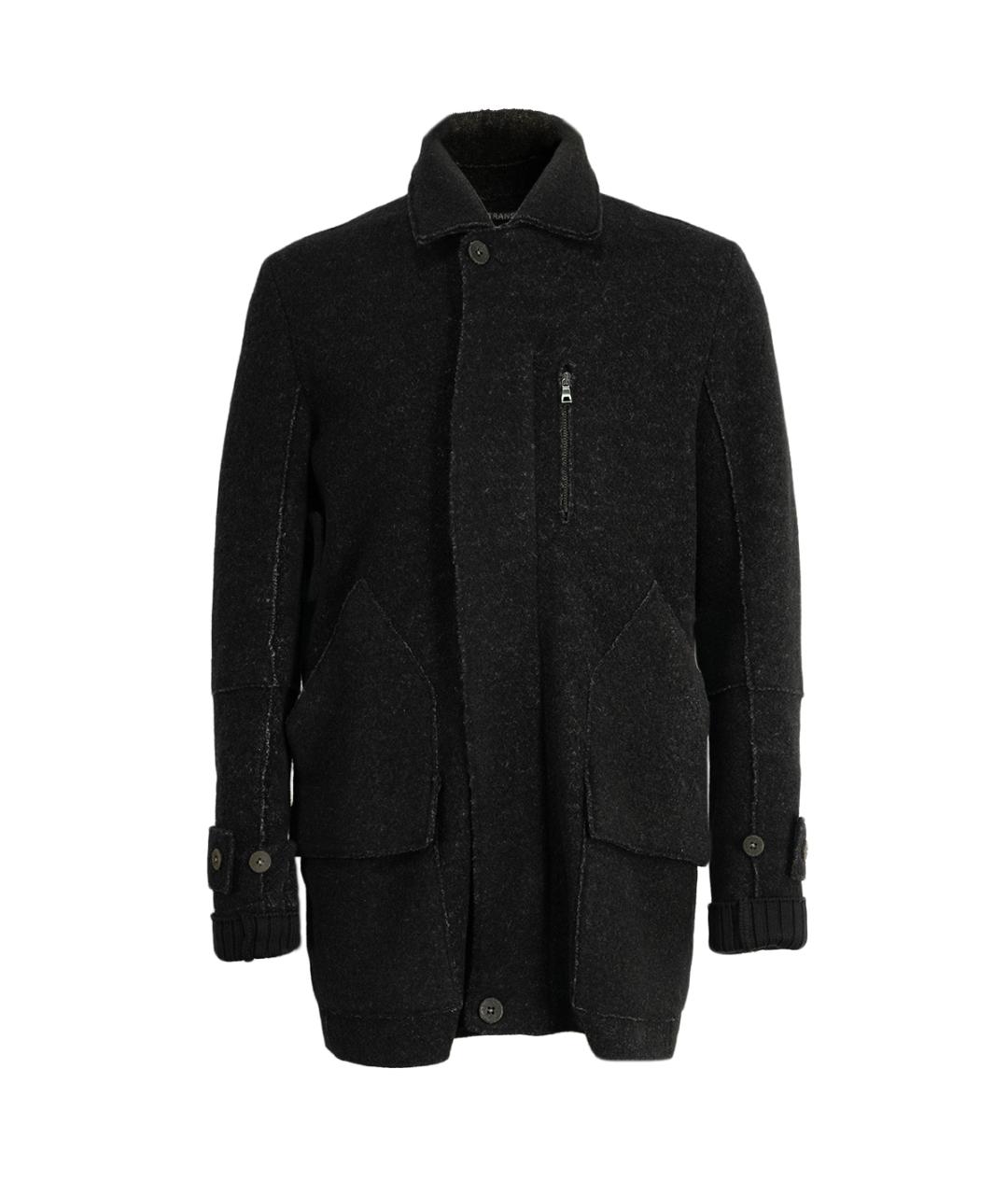 TRANSIT Черное шерстяное пальто, фото 1
