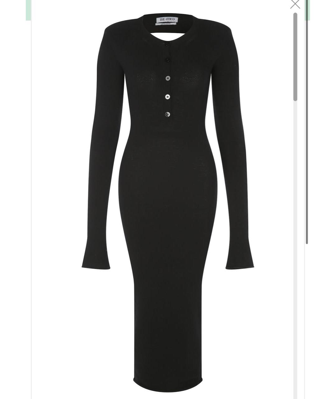 THE ATTICO Черное шерстяное платье, фото 5