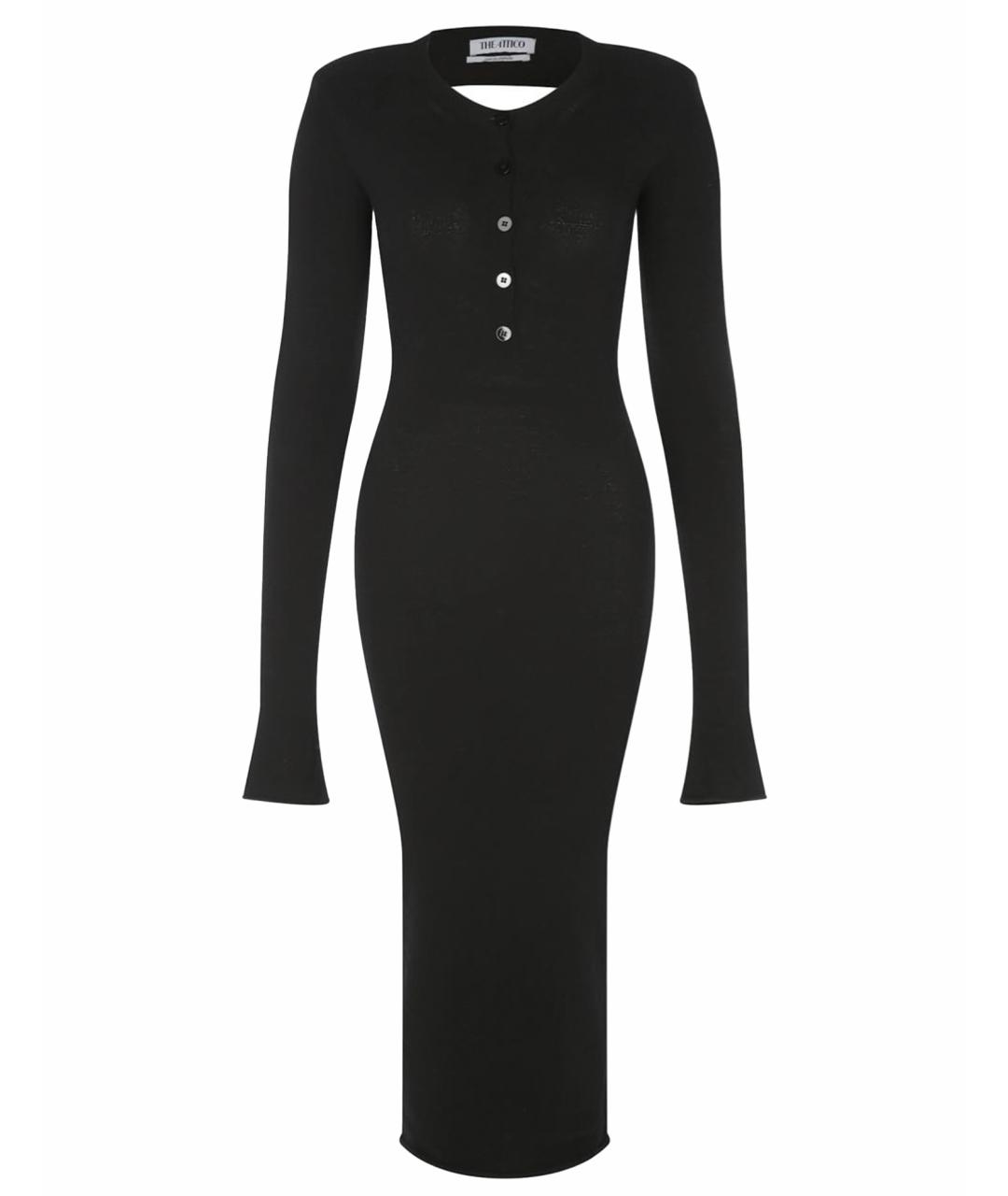 THE ATTICO Черное шерстяное платье, фото 1