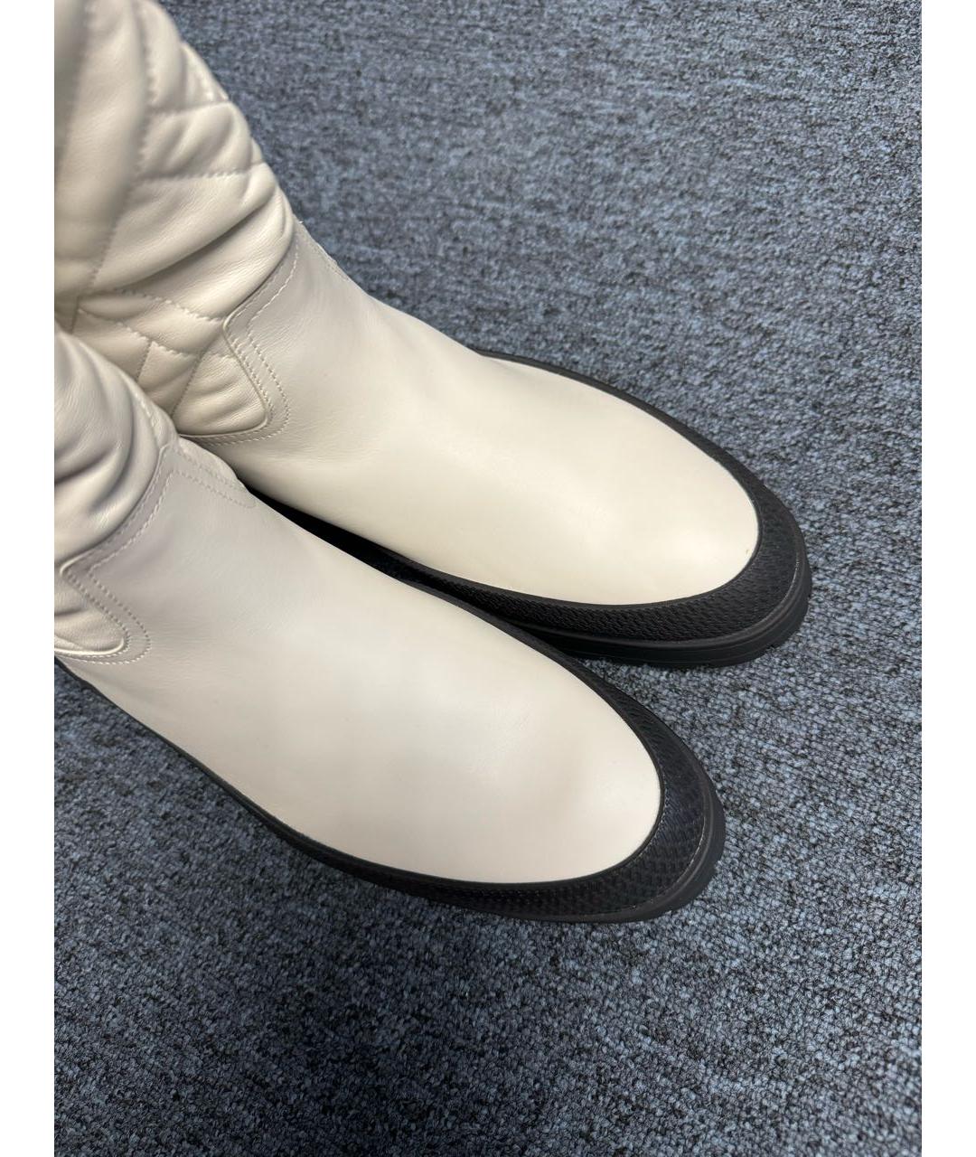 HERMES PRE-OWNED Белые кожаные сапоги, фото 3
