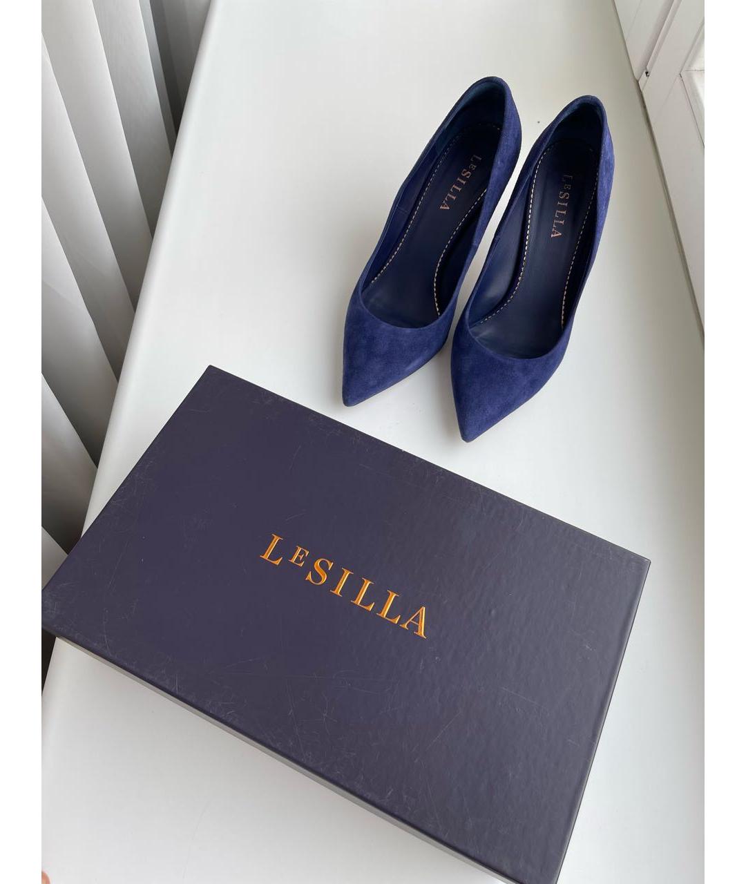 LE SILLA Темно-синие замшевые туфли, фото 6