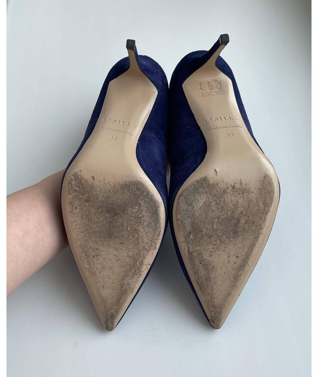 LE SILLA Темно-синие замшевые туфли, фото 5