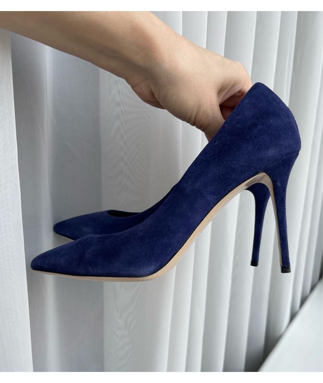 LE SILLA Темно-синие замшевые туфли, фото 7