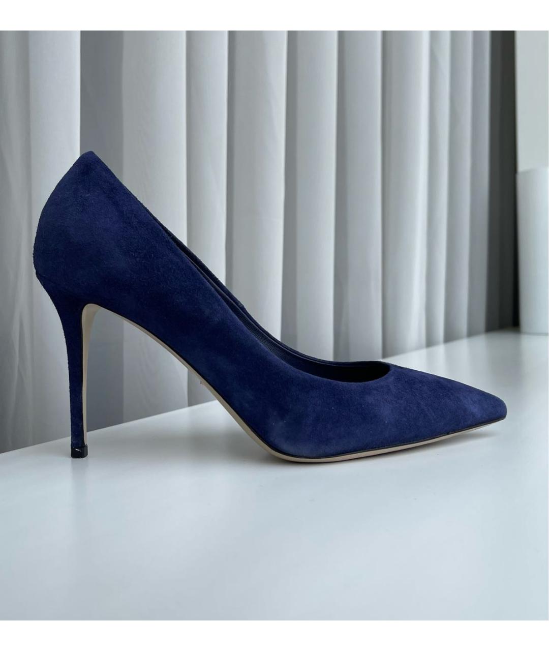 LE SILLA Темно-синие замшевые туфли, фото 9