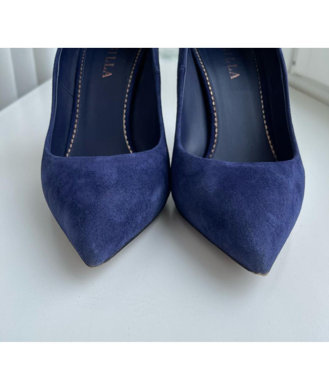 LE SILLA Темно-синие замшевые туфли, фото 3