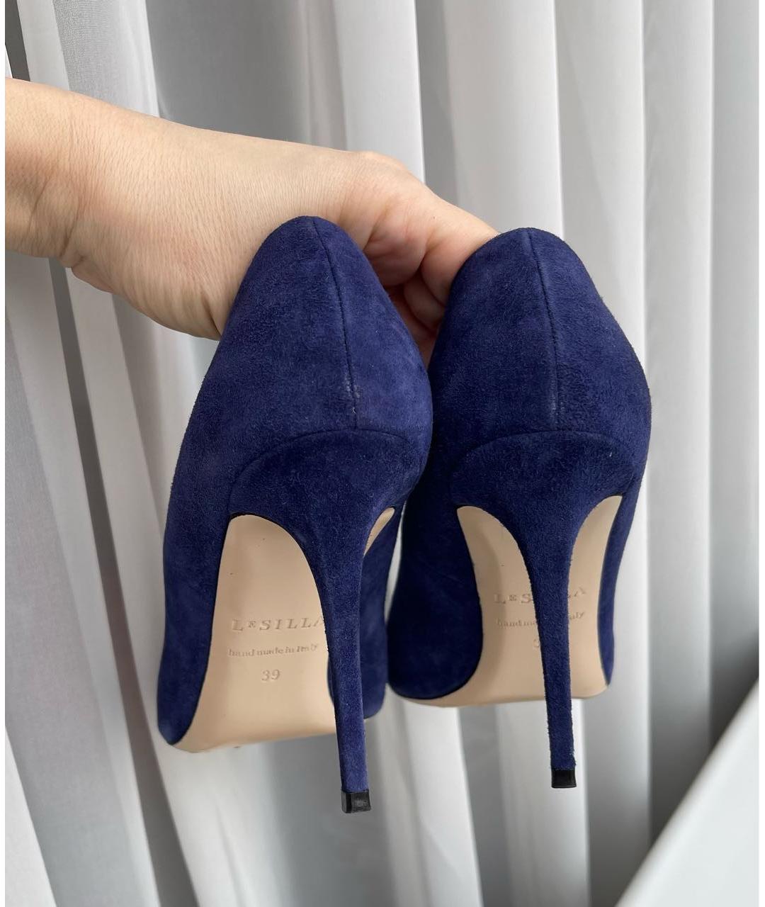 LE SILLA Темно-синие замшевые туфли, фото 4