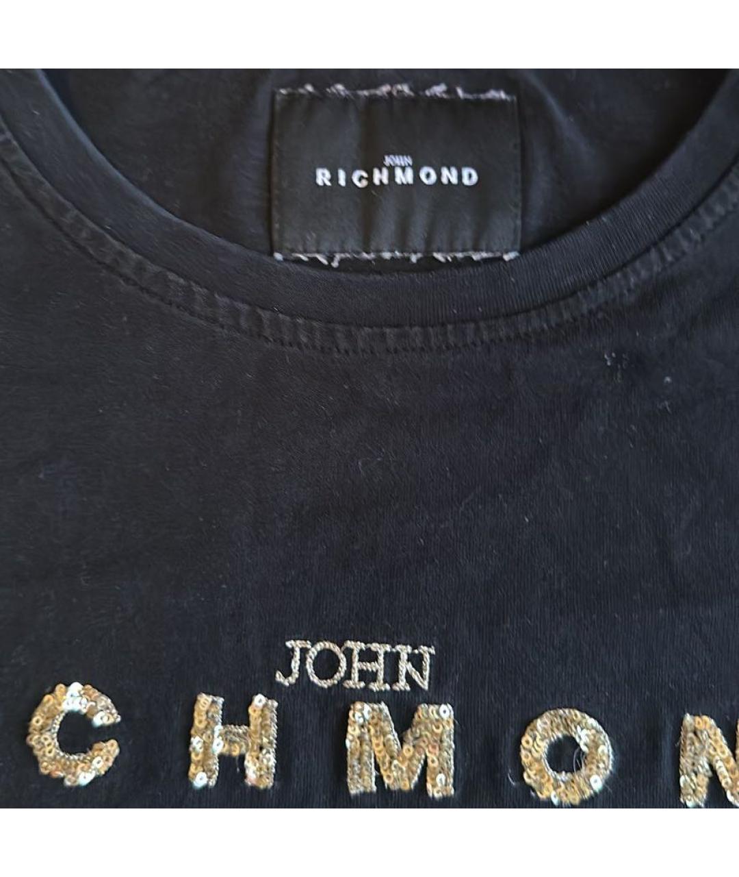 JOHN RICHMOND JUNIOR Черный хлопковый детская футболка / топ, фото 2