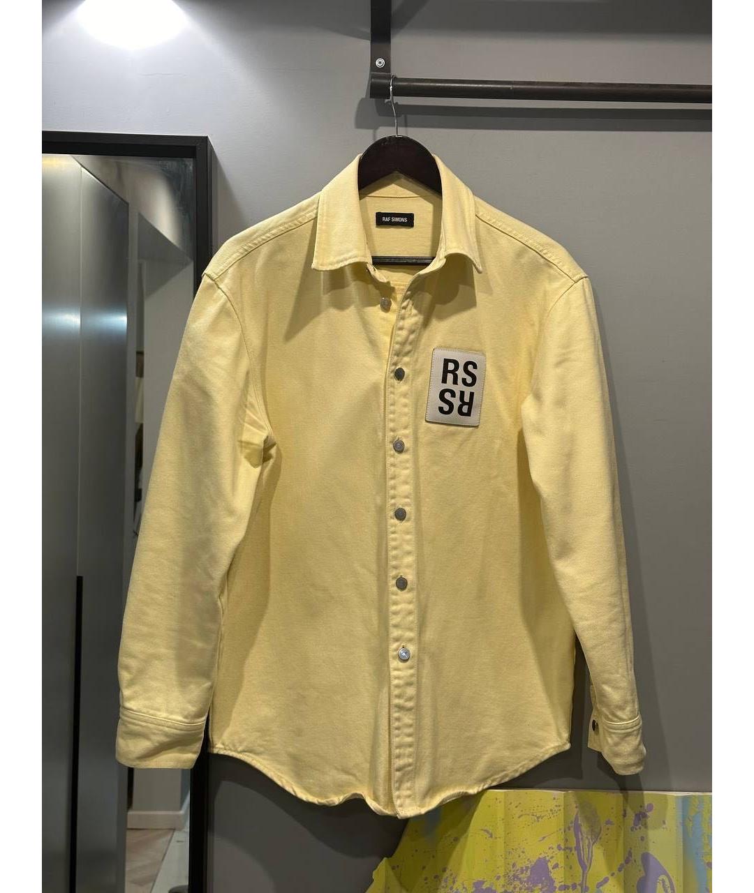 RAF SIMONS Желтая хлопковая кэжуал рубашка, фото 2