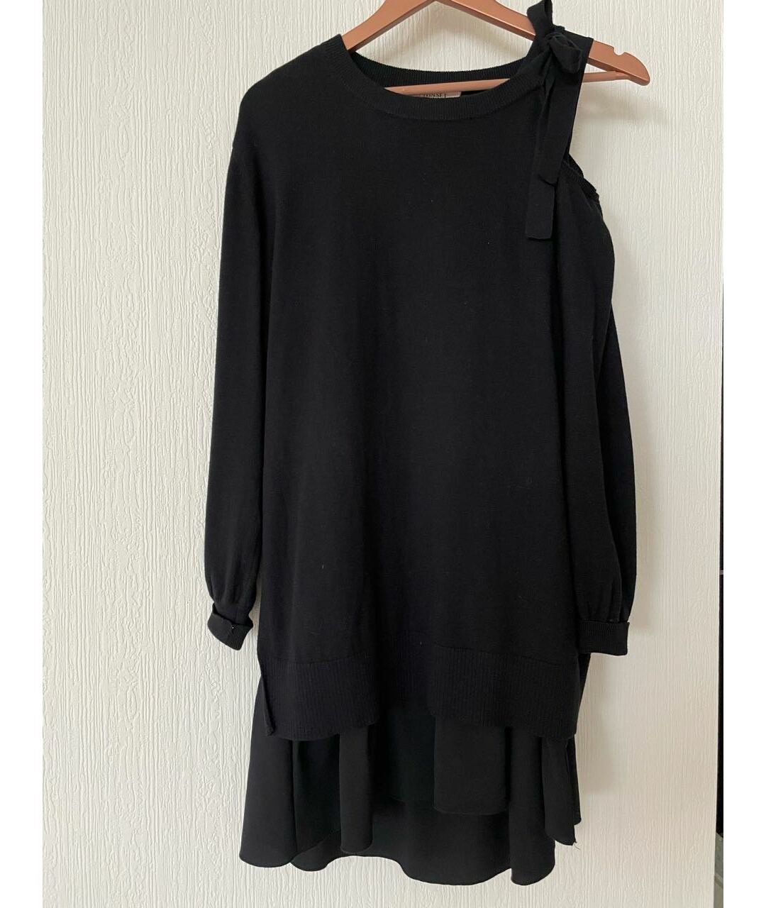 TWIN-SET Черное повседневное платье, фото 2