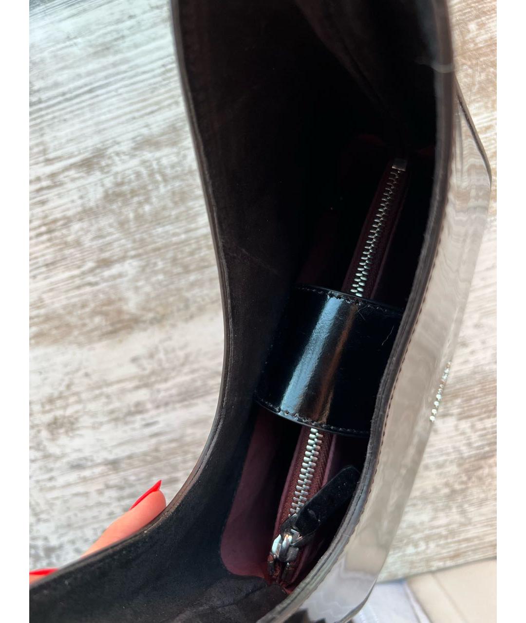 COCCINELLE Черная кожаная сумка с короткими ручками, фото 5