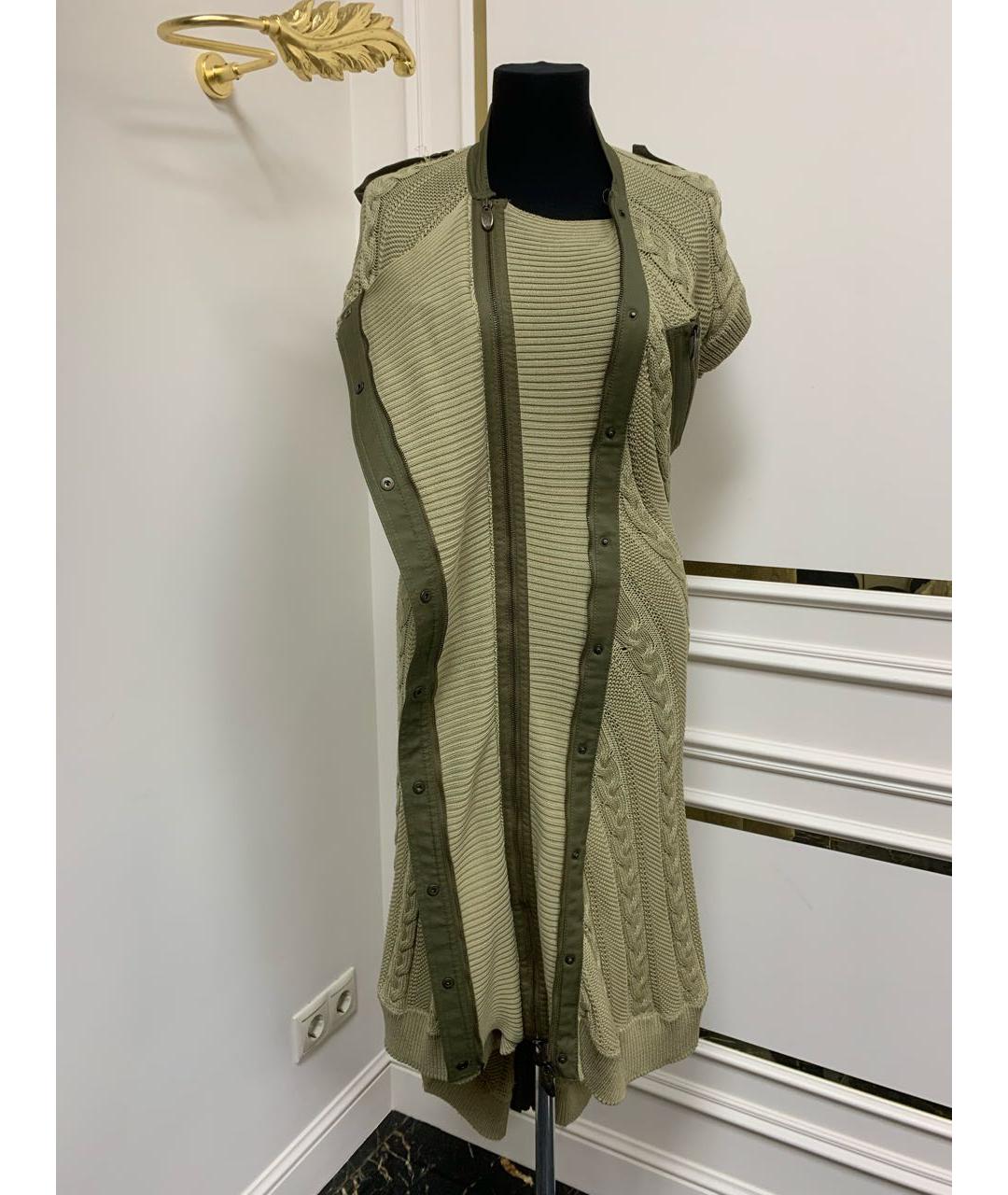 ALEXANDER MCQUEEN Хаки повседневное платье, фото 3