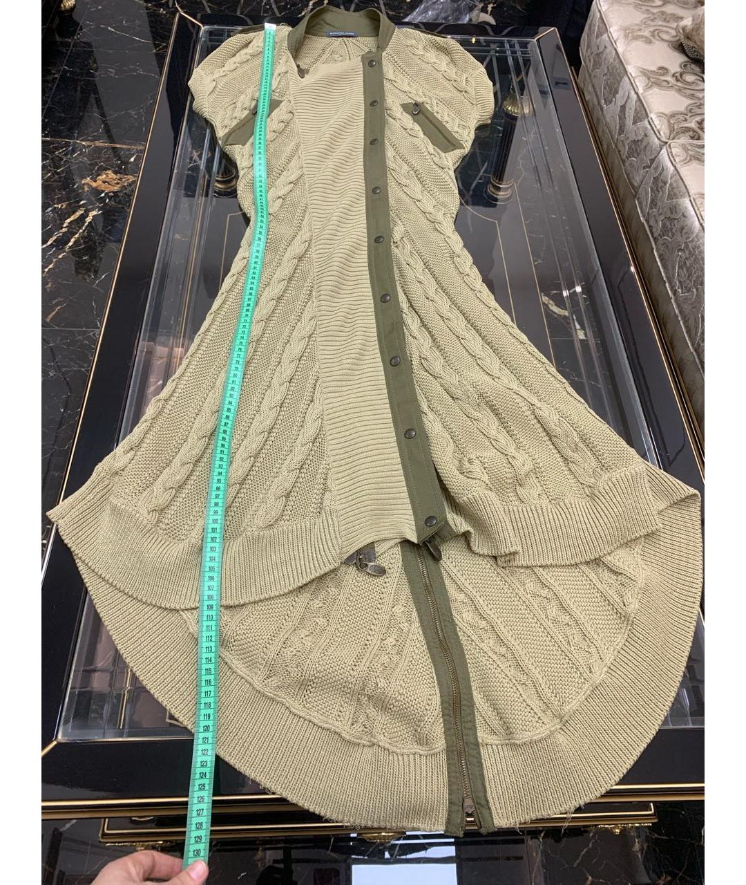 ALEXANDER MCQUEEN Хаки повседневное платье, фото 6