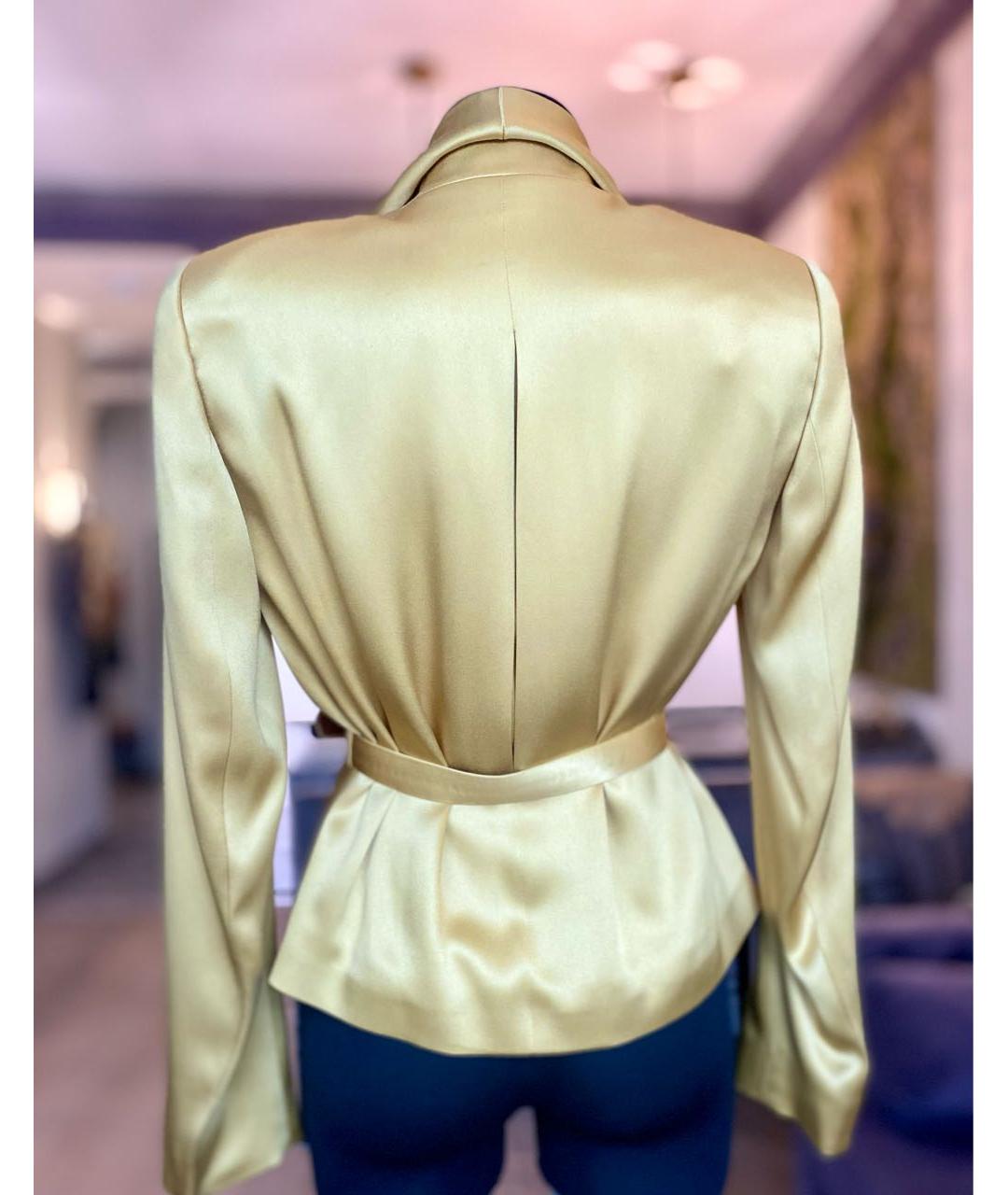 ESCADA Горчичный шелковый жакет/пиджак, фото 2