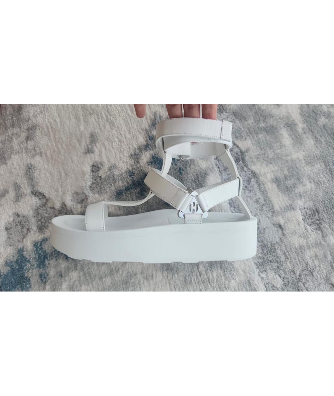 HERMES PRE-OWNED Белые кожаные сандалии, фото 6