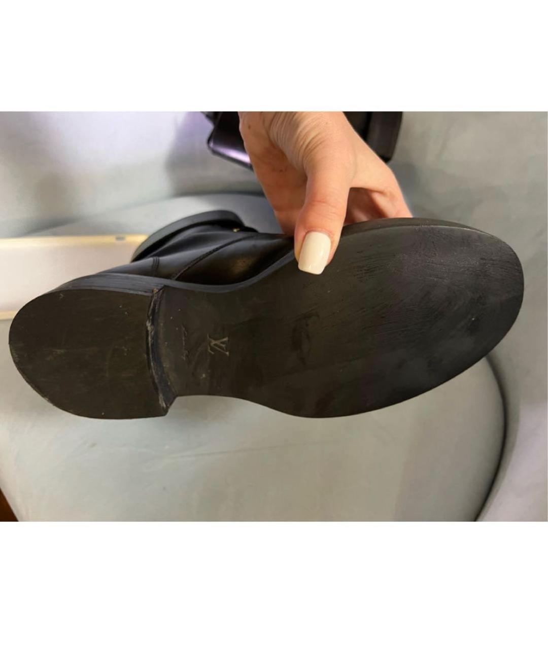 LOUIS VUITTON PRE-OWNED Черные кожаные ботинки, фото 7