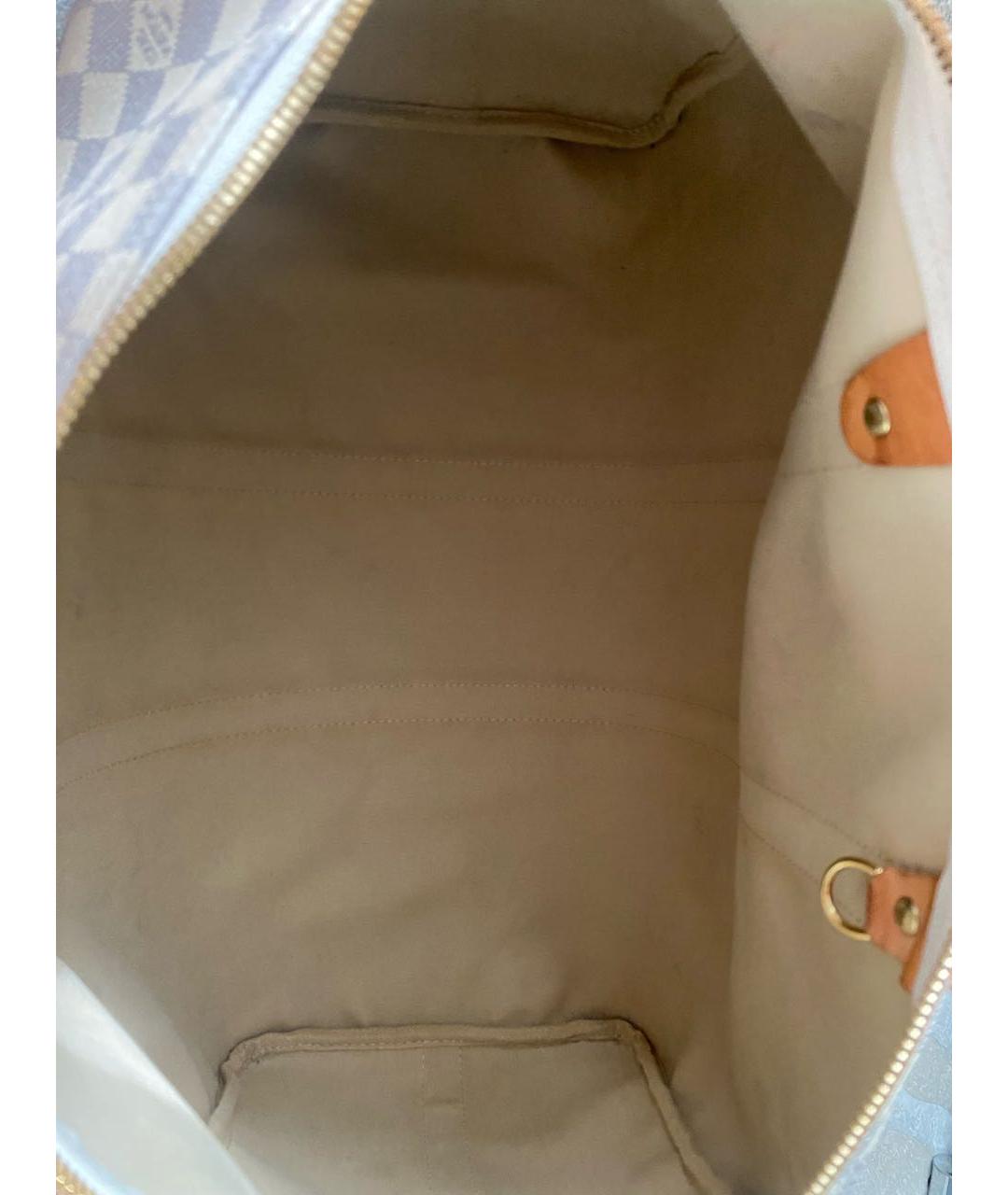 LOUIS VUITTON PRE-OWNED Бежевая кожаная дорожная/спортивная сумка, фото 4