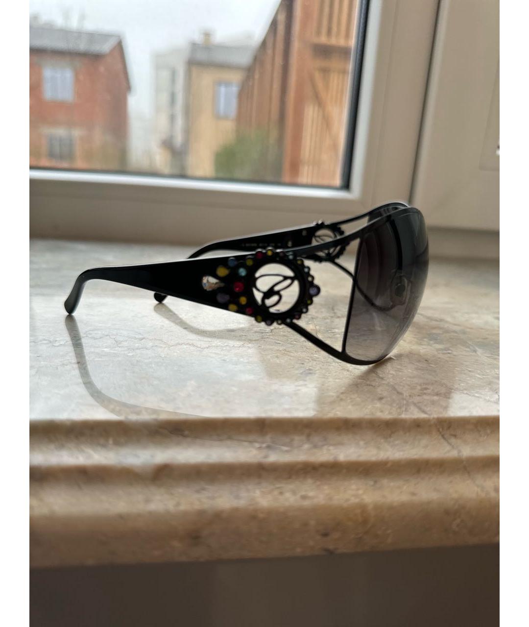 CHOPARD Черные металлические солнцезащитные очки, фото 3