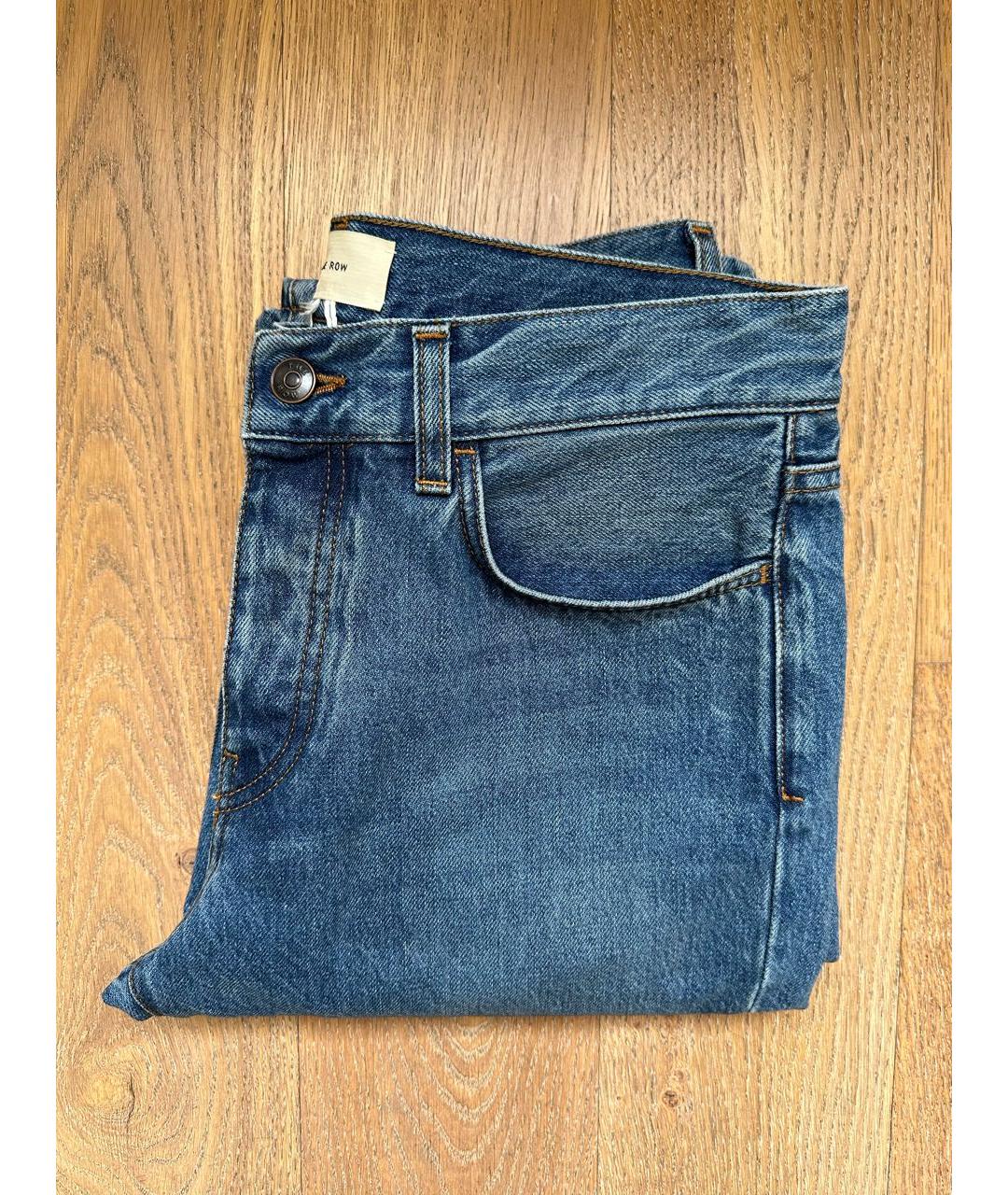 THE ROW Голубые хлопковые прямые джинсы, фото 7