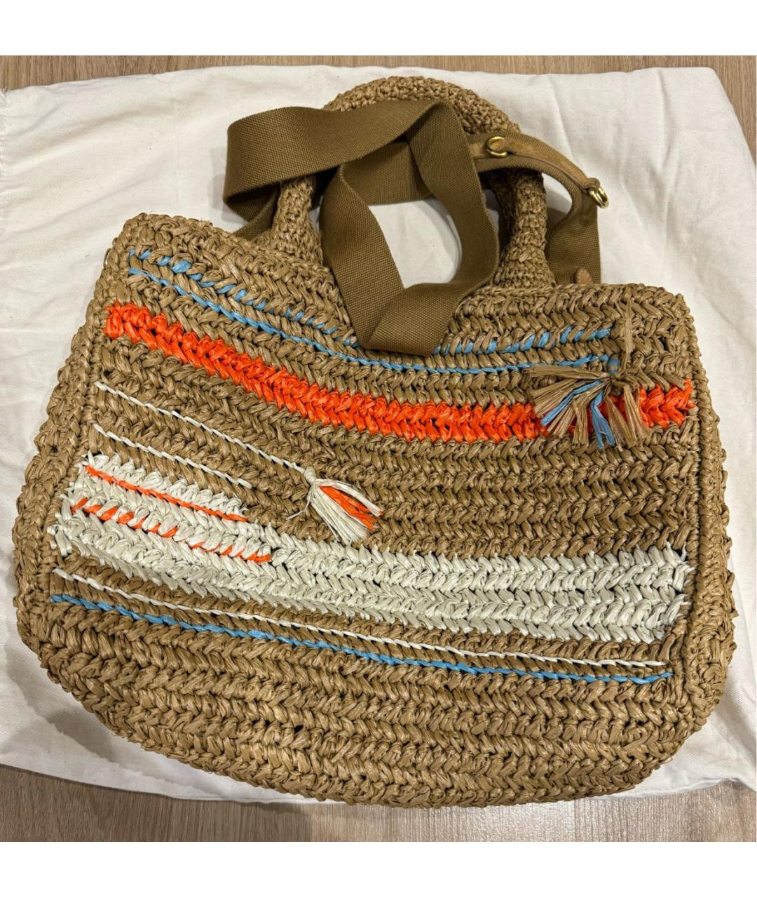 PRADA Пелетеная пляжная сумка, фото 3