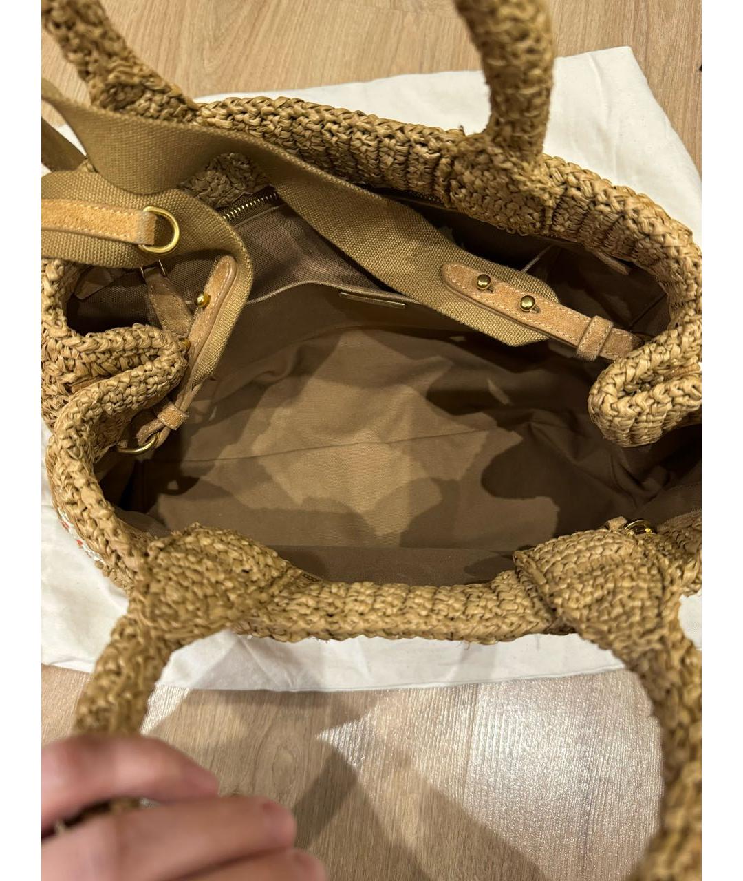 PRADA Пелетеная пляжная сумка, фото 5
