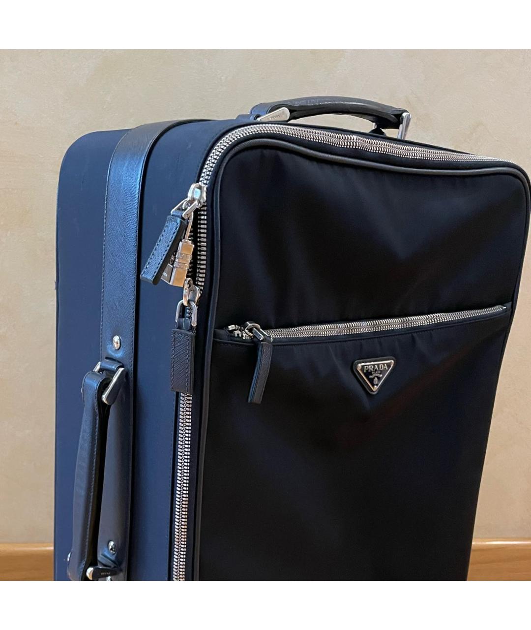 PRADA Темно-синий чемодан, фото 8