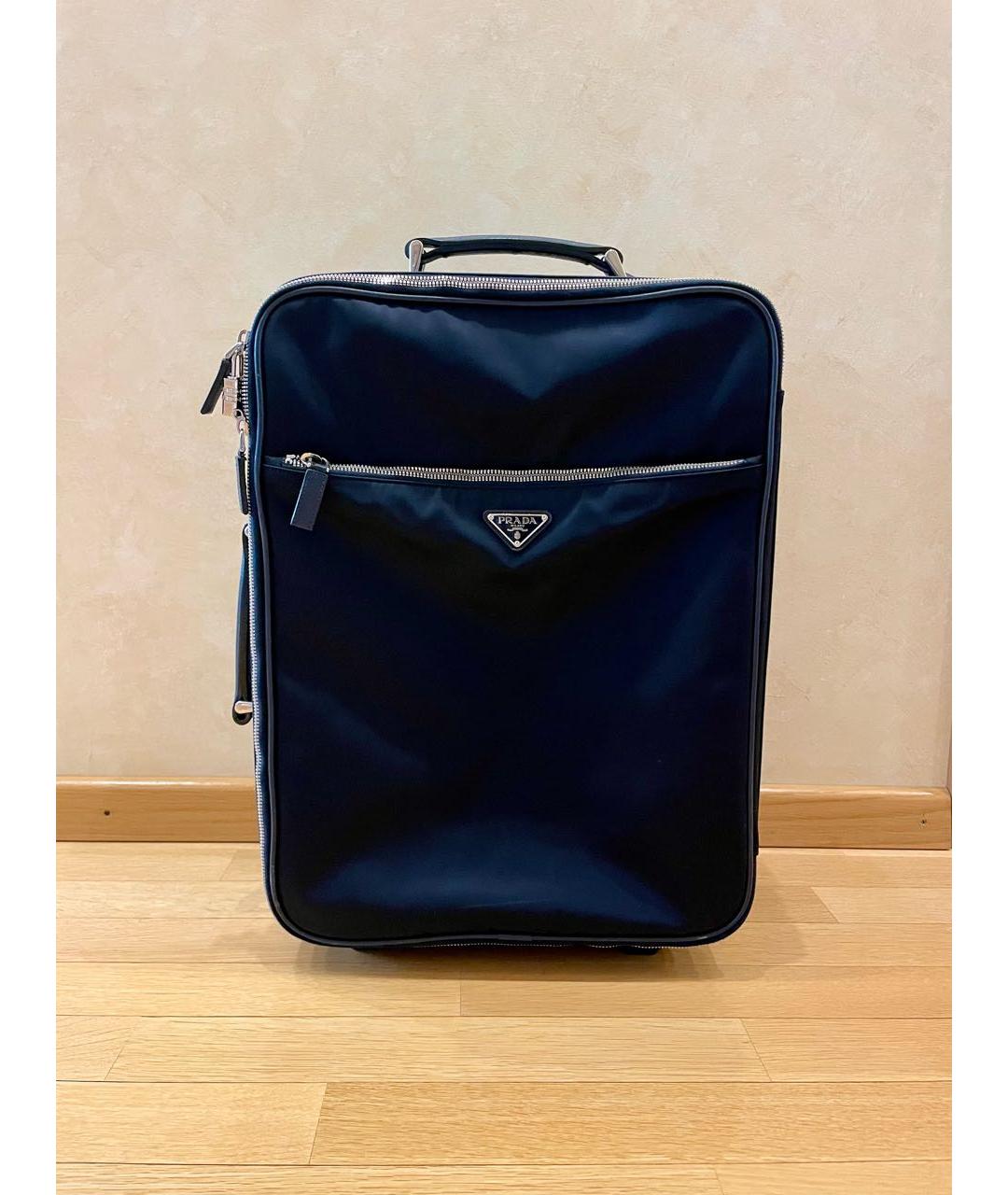 PRADA Темно-синий чемодан, фото 9