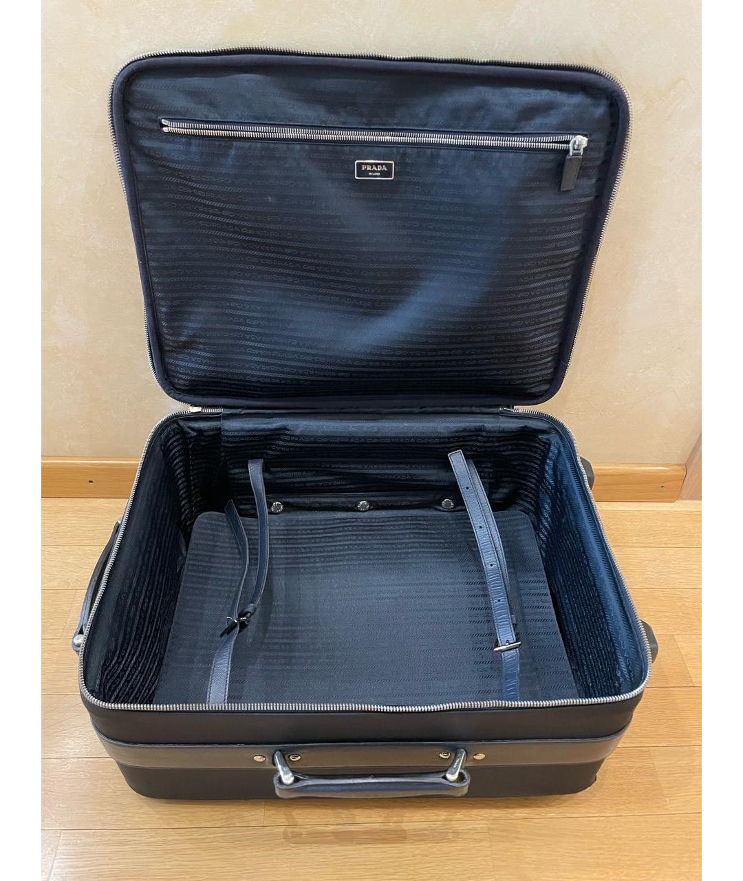 PRADA Темно-синий чемодан, фото 4