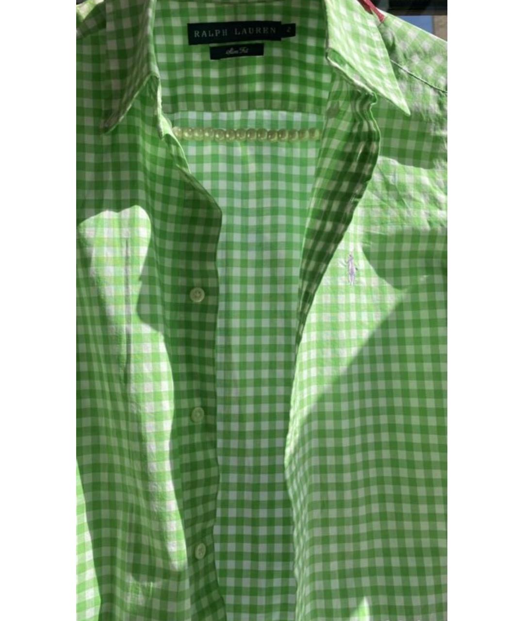 RALPH LAUREN Зеленая хлопковая рубашка, фото 2
