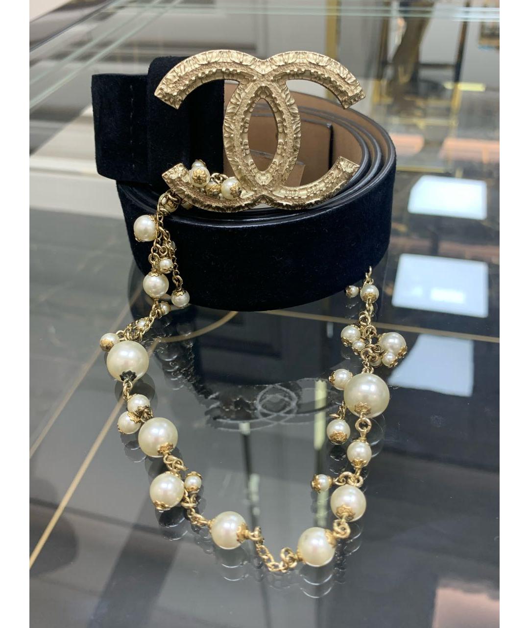 CHANEL Черный замшевый ремень, фото 9