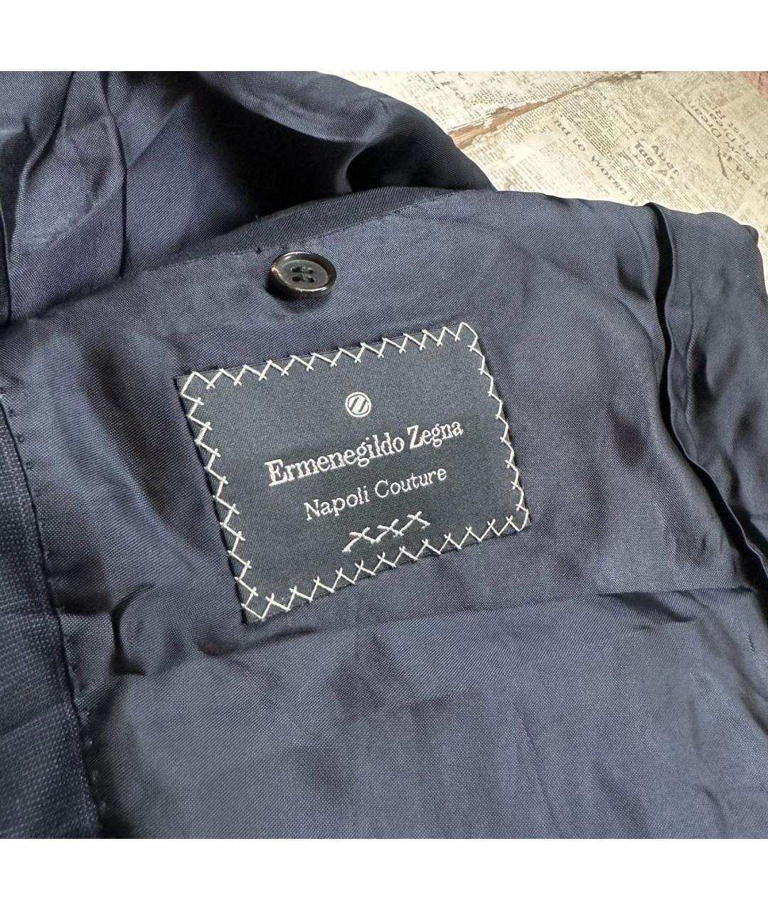 ERMENEGILDO ZEGNA Темно-синий пиджак, фото 4