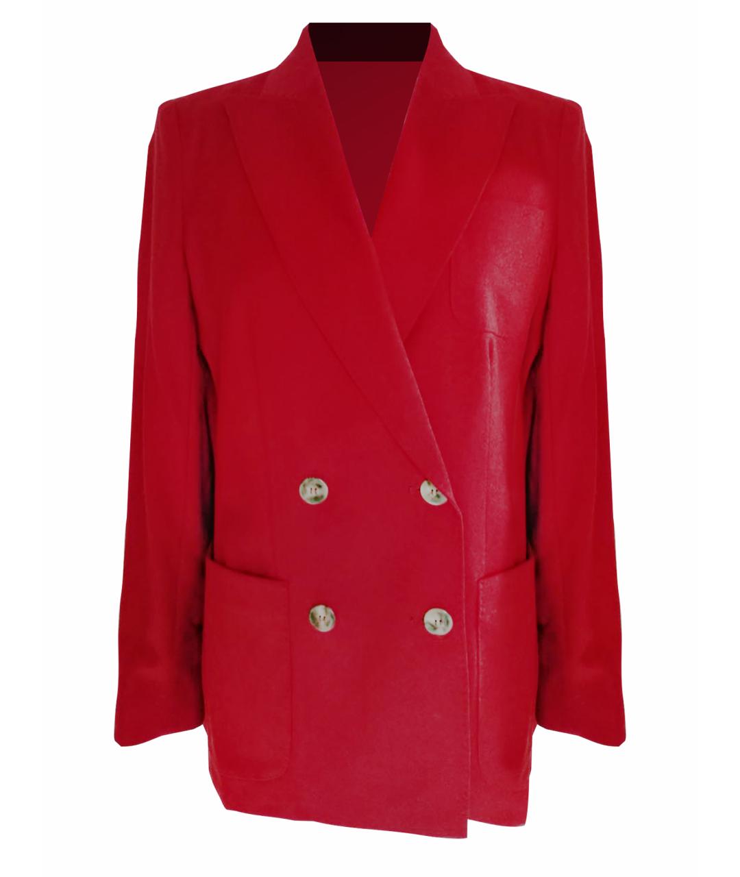 MAX MARA Красный шерстяной жакет/пиджак, фото 1