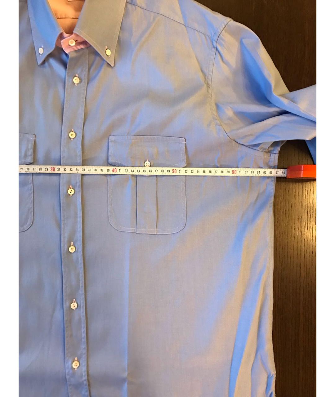 ZILLI Голубая хлопковая кэжуал рубашка, фото 6