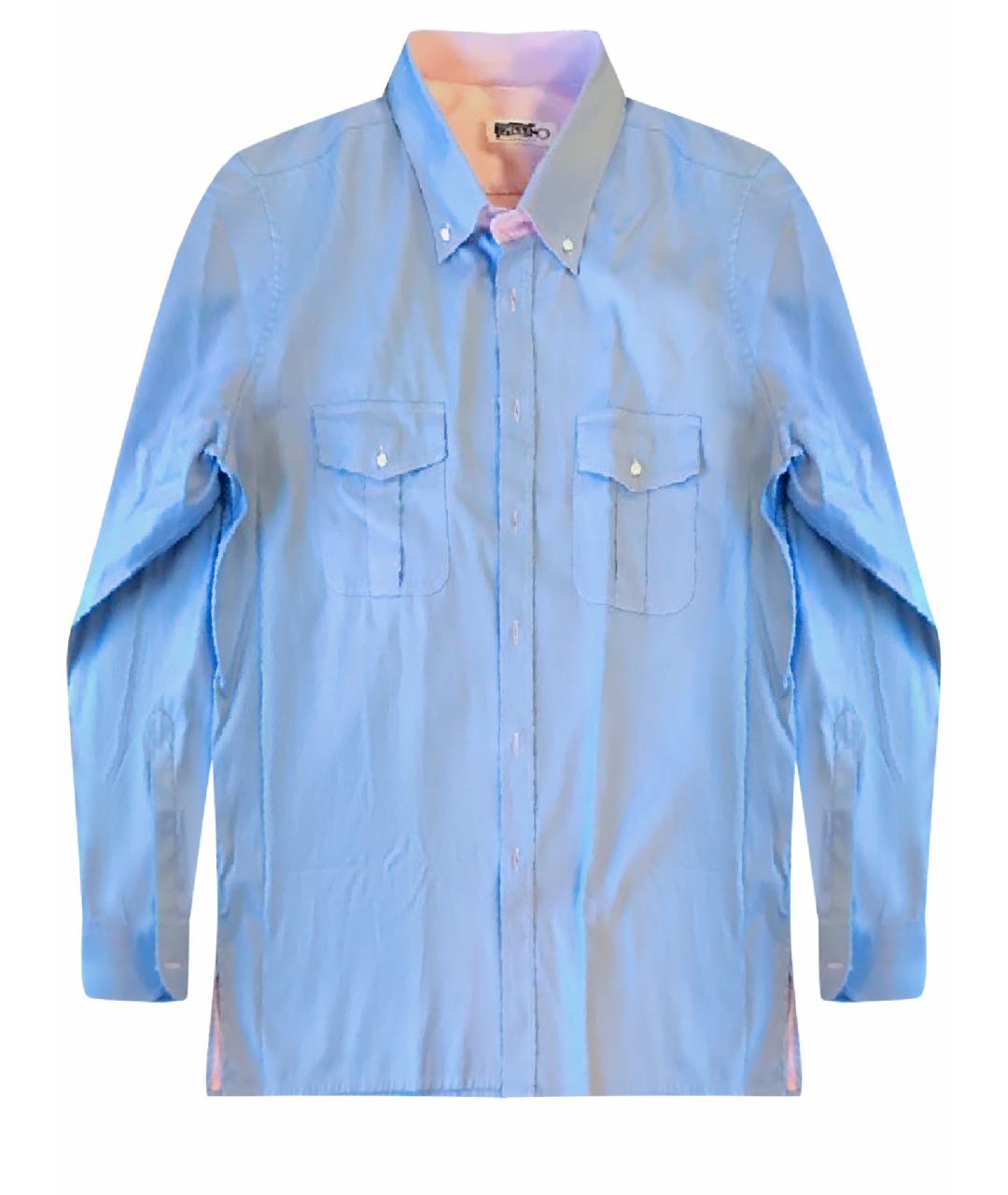 ZILLI Голубая хлопковая кэжуал рубашка, фото 1