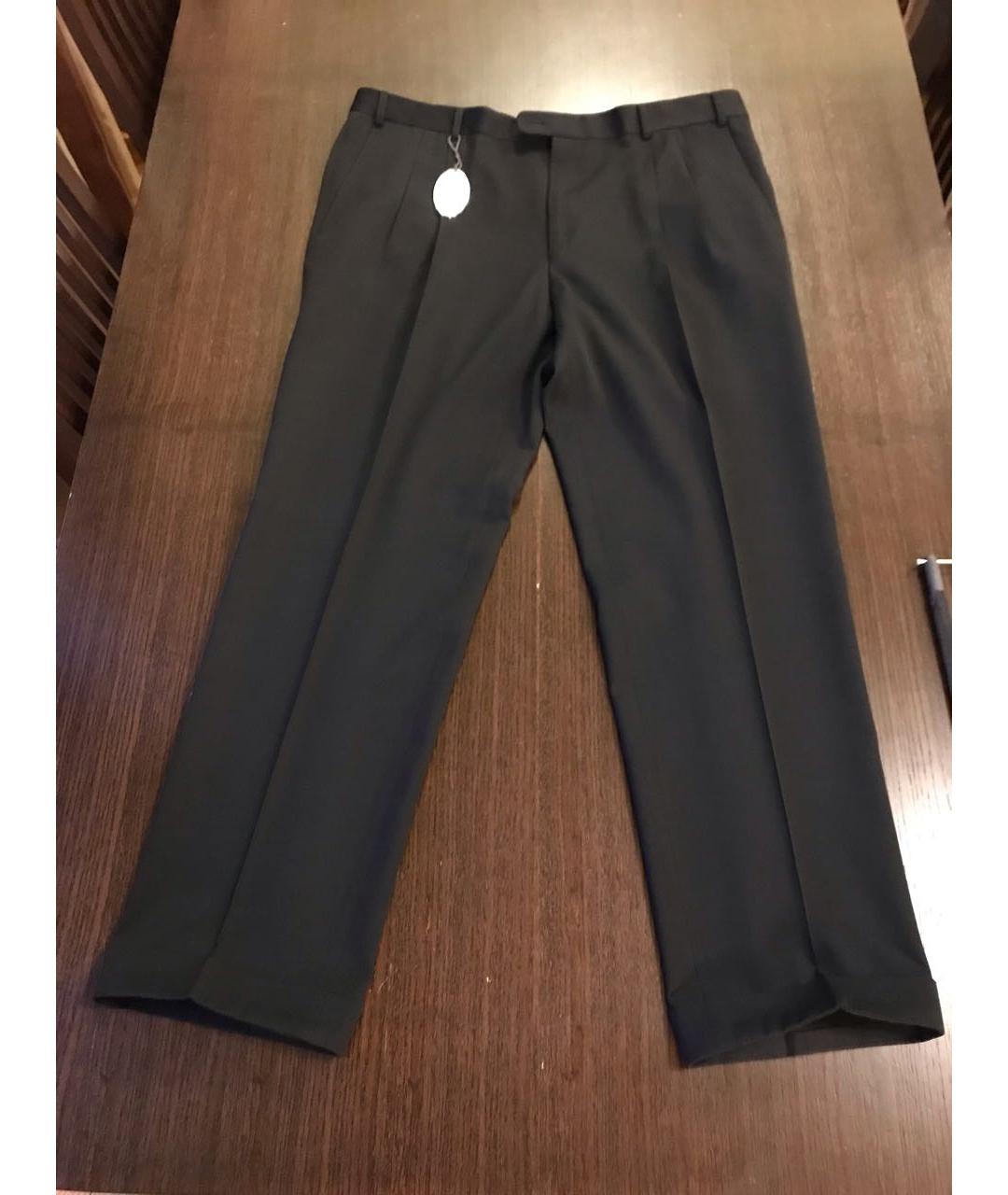 ZANELLA Черные шелковые классические брюки, фото 8