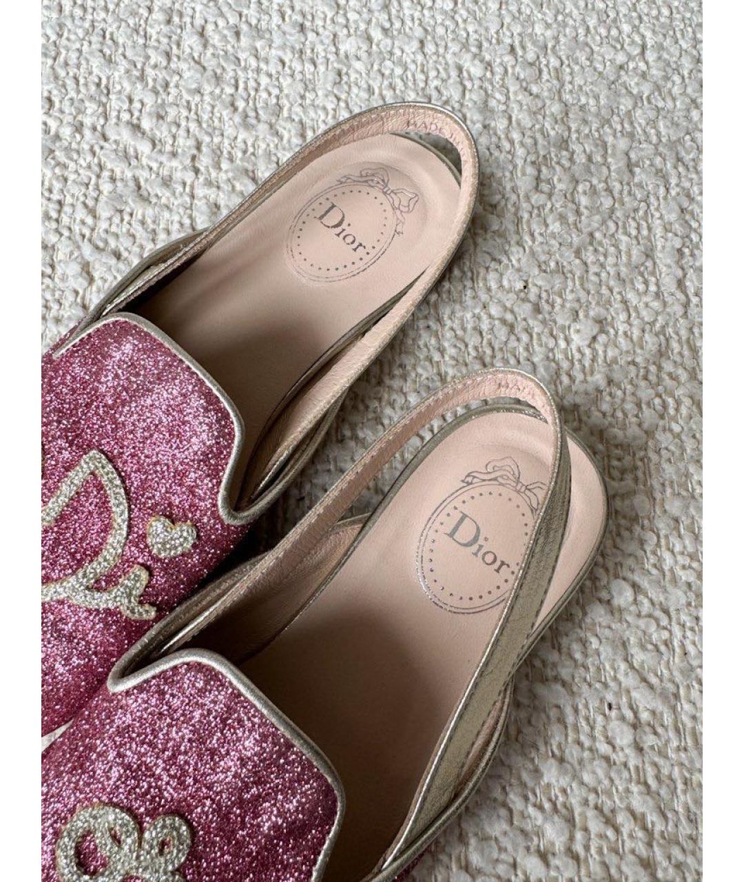 CHRISTIAN DIOR PRE-OWNED Розовые кожаные туфли, фото 4