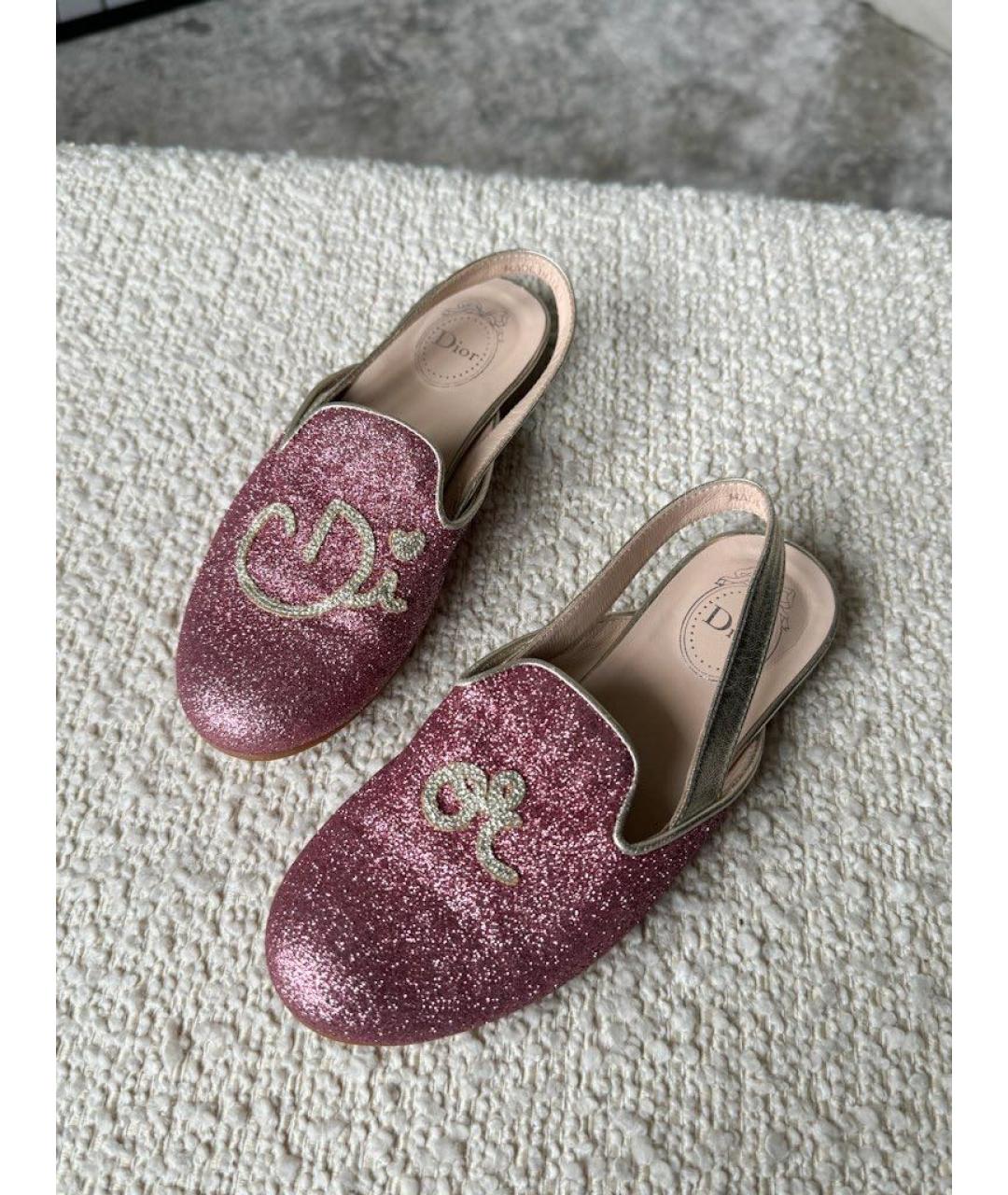 CHRISTIAN DIOR PRE-OWNED Розовые кожаные туфли, фото 3
