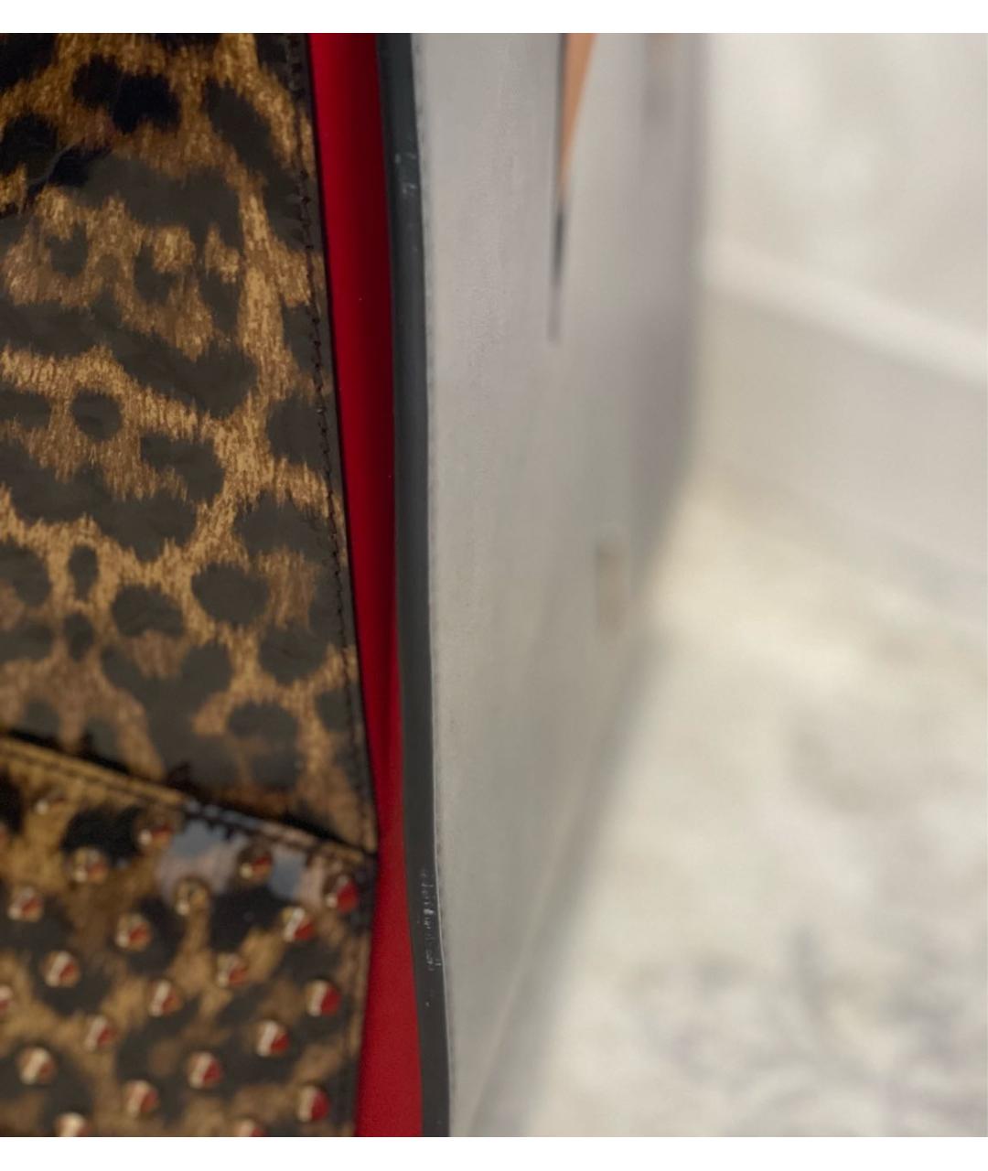 CHRISTIAN LOUBOUTIN Черная кожаная сумка тоут, фото 5