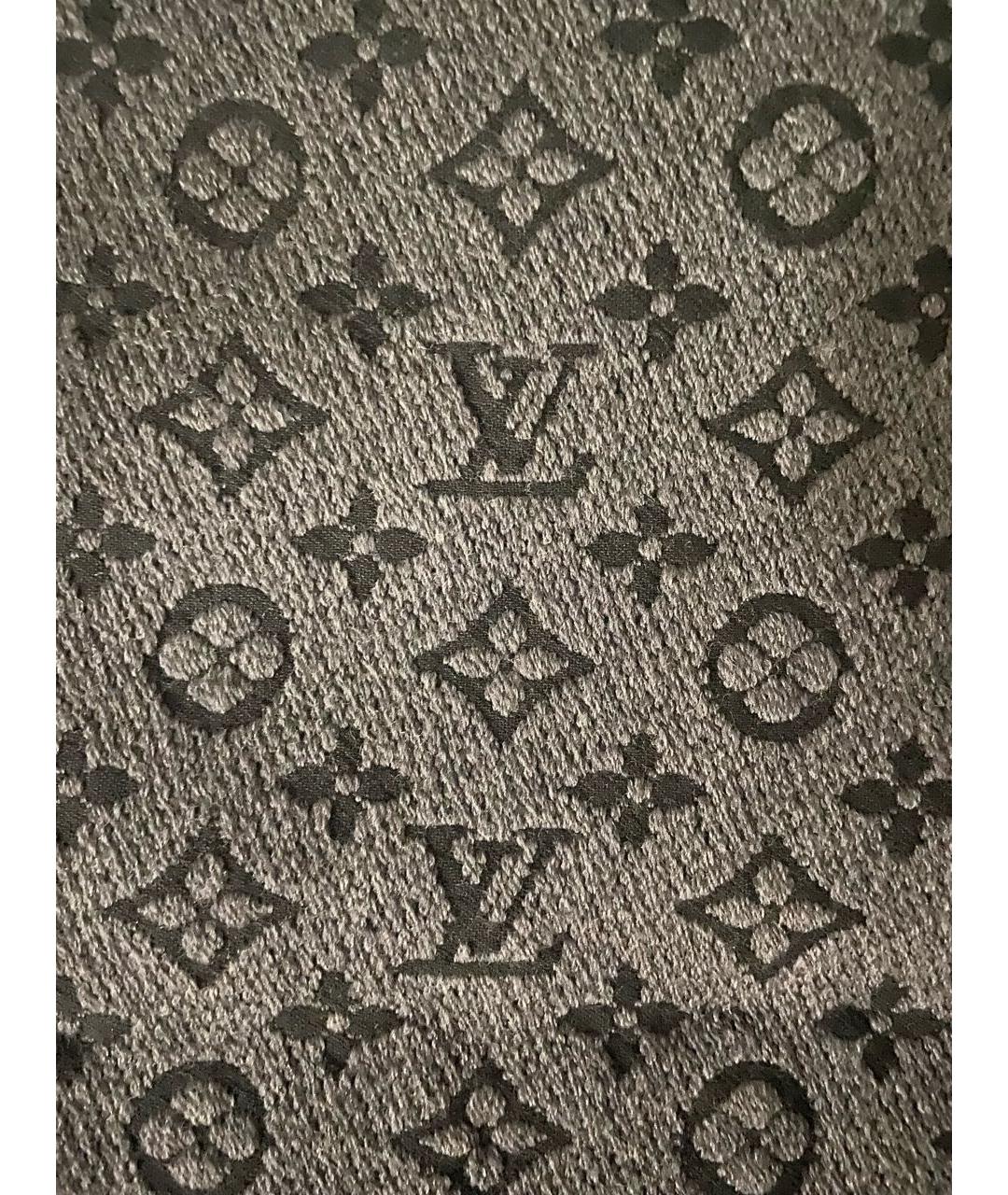 LOUIS VUITTON PRE-OWNED Черный кашемировый шарф, фото 3