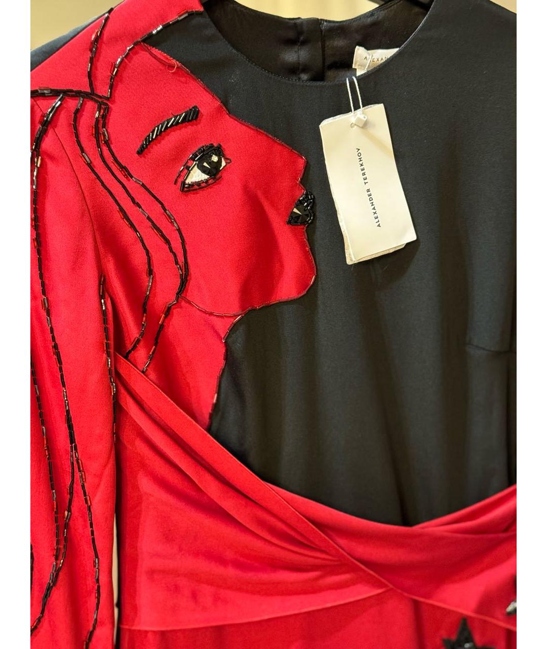 ALEXANDER TEREKHOV Красное шелковое коктейльное платье, фото 2