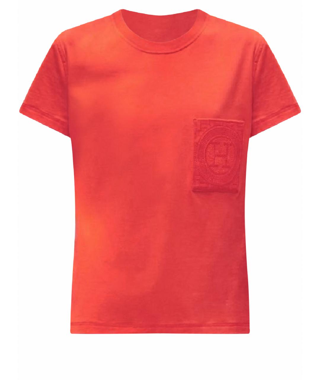 HERMES PRE-OWNED Красная хлопковая футболка, фото 1