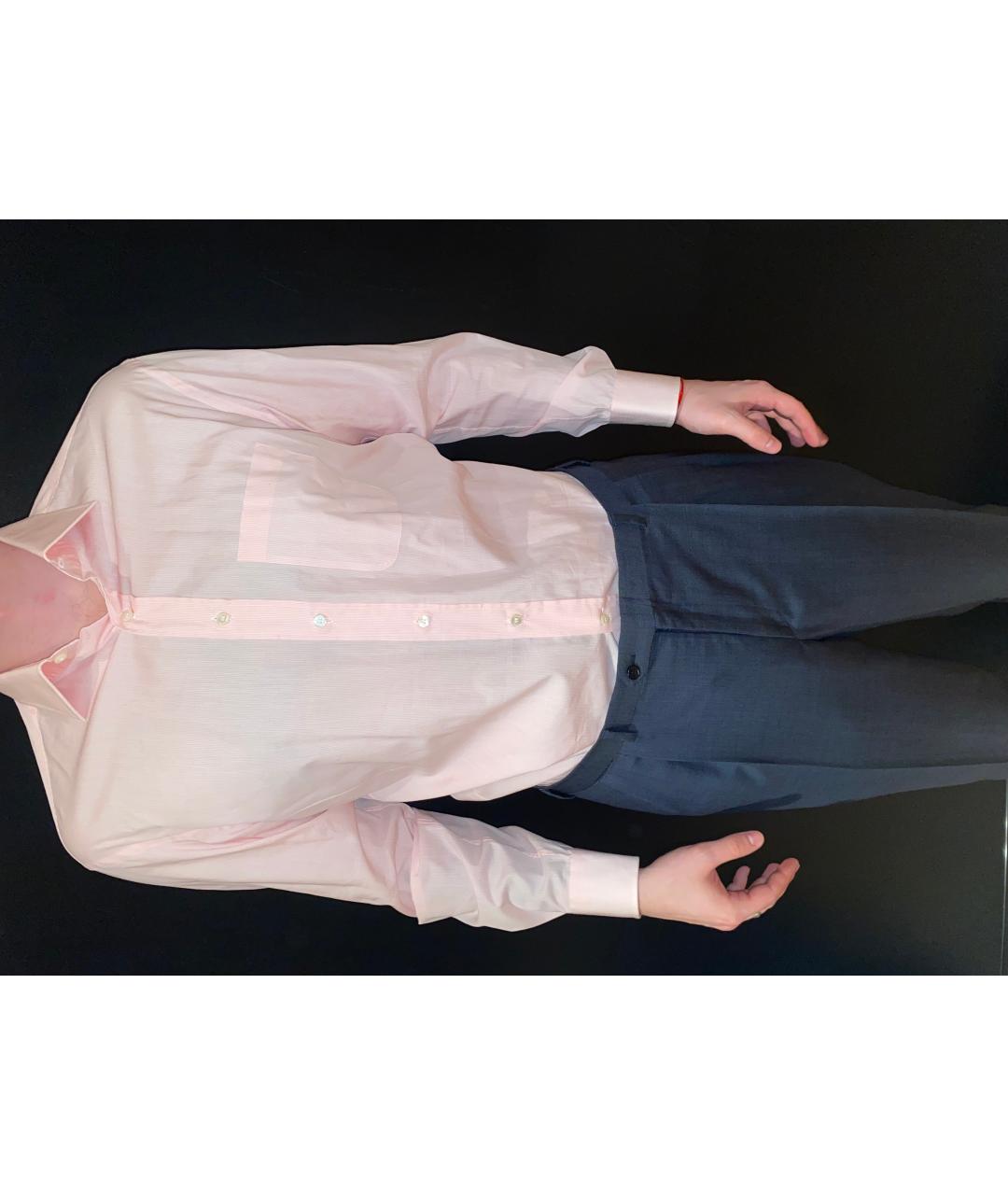 LANVIN Розовая хлопковая классическая рубашка, фото 2
