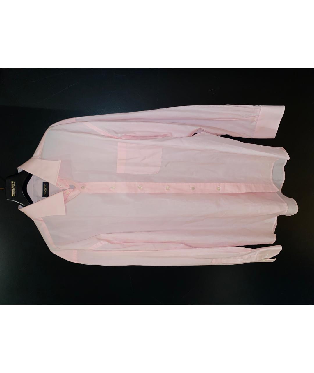 LANVIN Розовая хлопковая классическая рубашка, фото 6