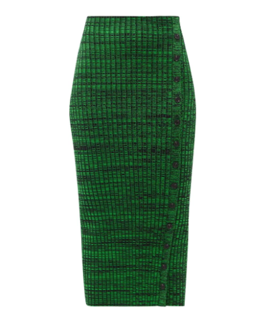 SELF-PORTRAIT Зеленый вискозный костюм с юбками, фото 2