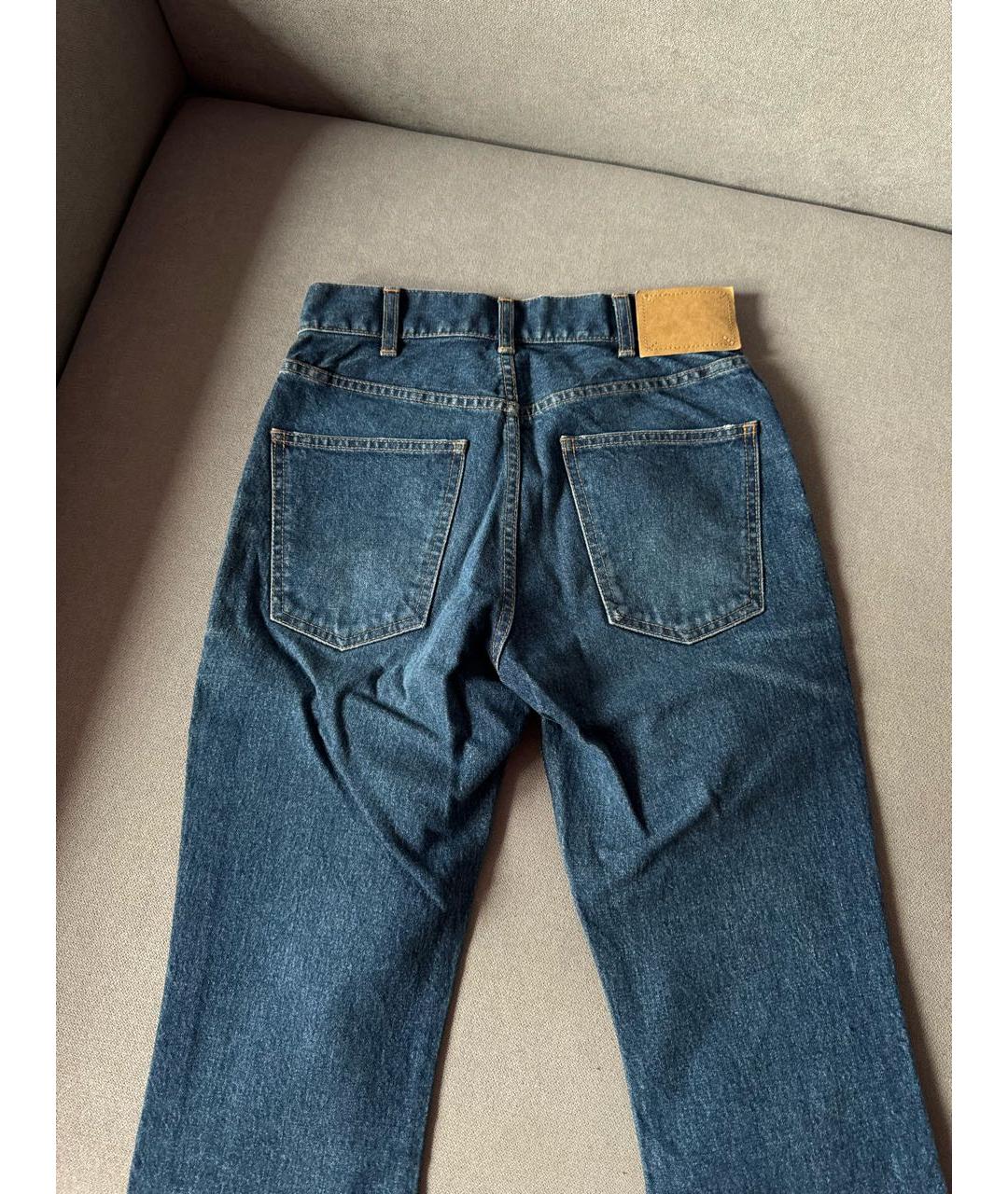 CELINE Синие хлопковые джинсы клеш, фото 7