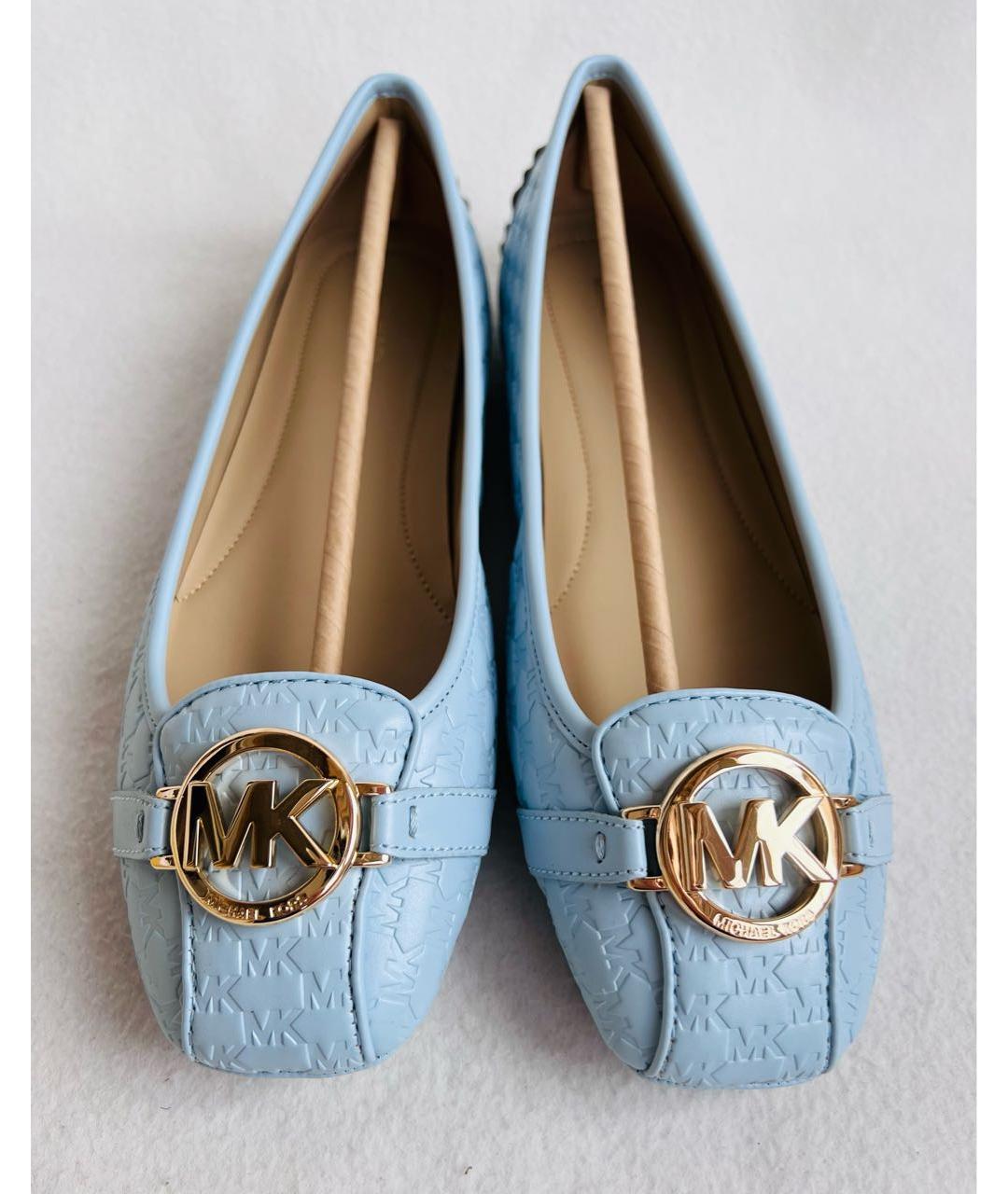 MICHAEL KORS Голубые балетки из искусственной кожи, фото 2