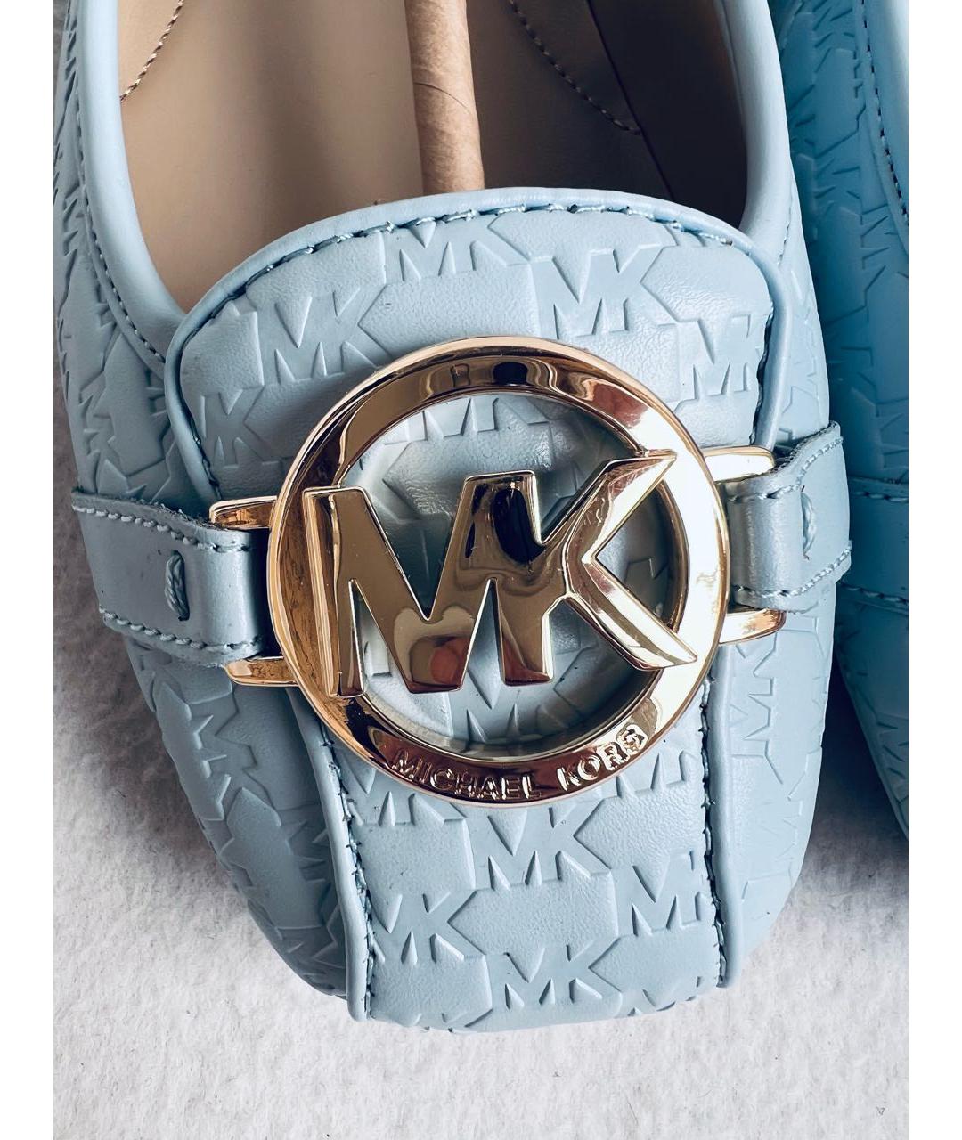 MICHAEL KORS Голубые балетки из искусственной кожи, фото 6