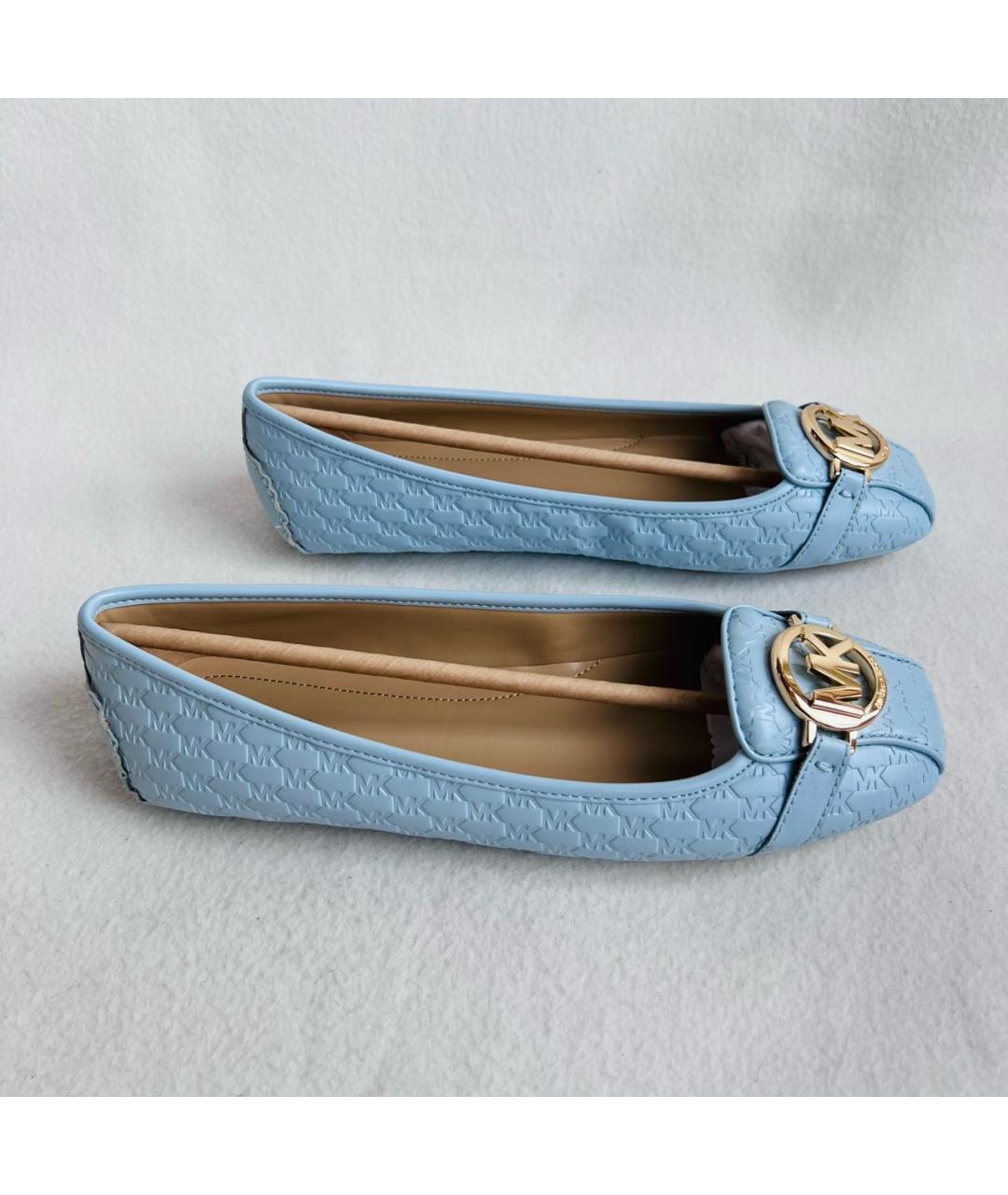 MICHAEL KORS Голубые балетки из искусственной кожи, фото 9