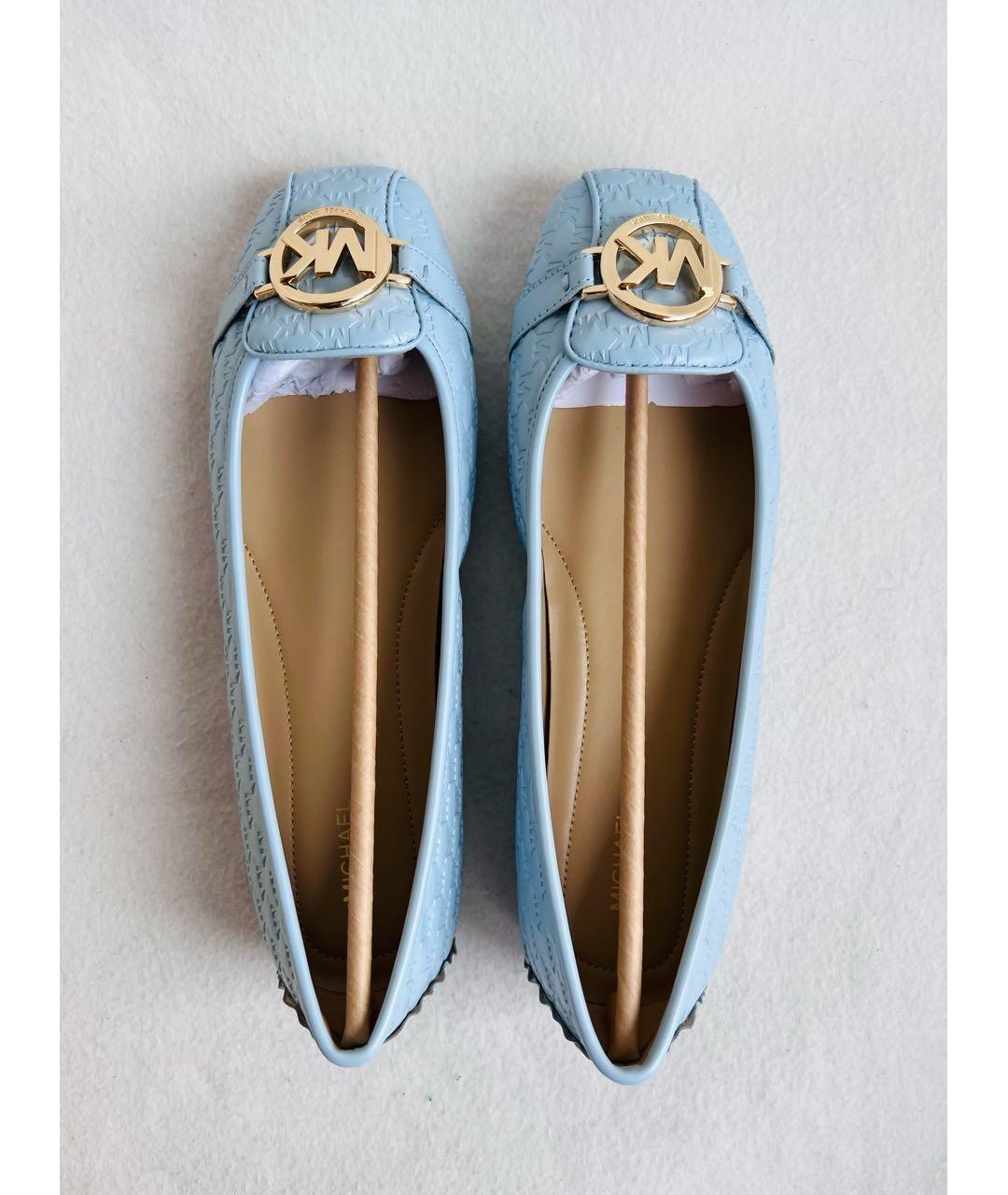 MICHAEL KORS Голубые балетки из искусственной кожи, фото 3