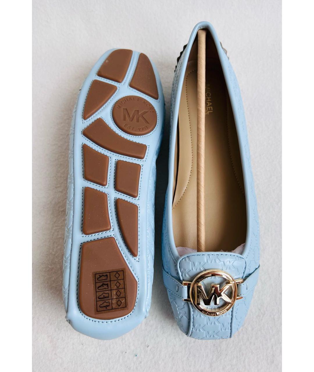 MICHAEL KORS Голубые балетки из искусственной кожи, фото 5